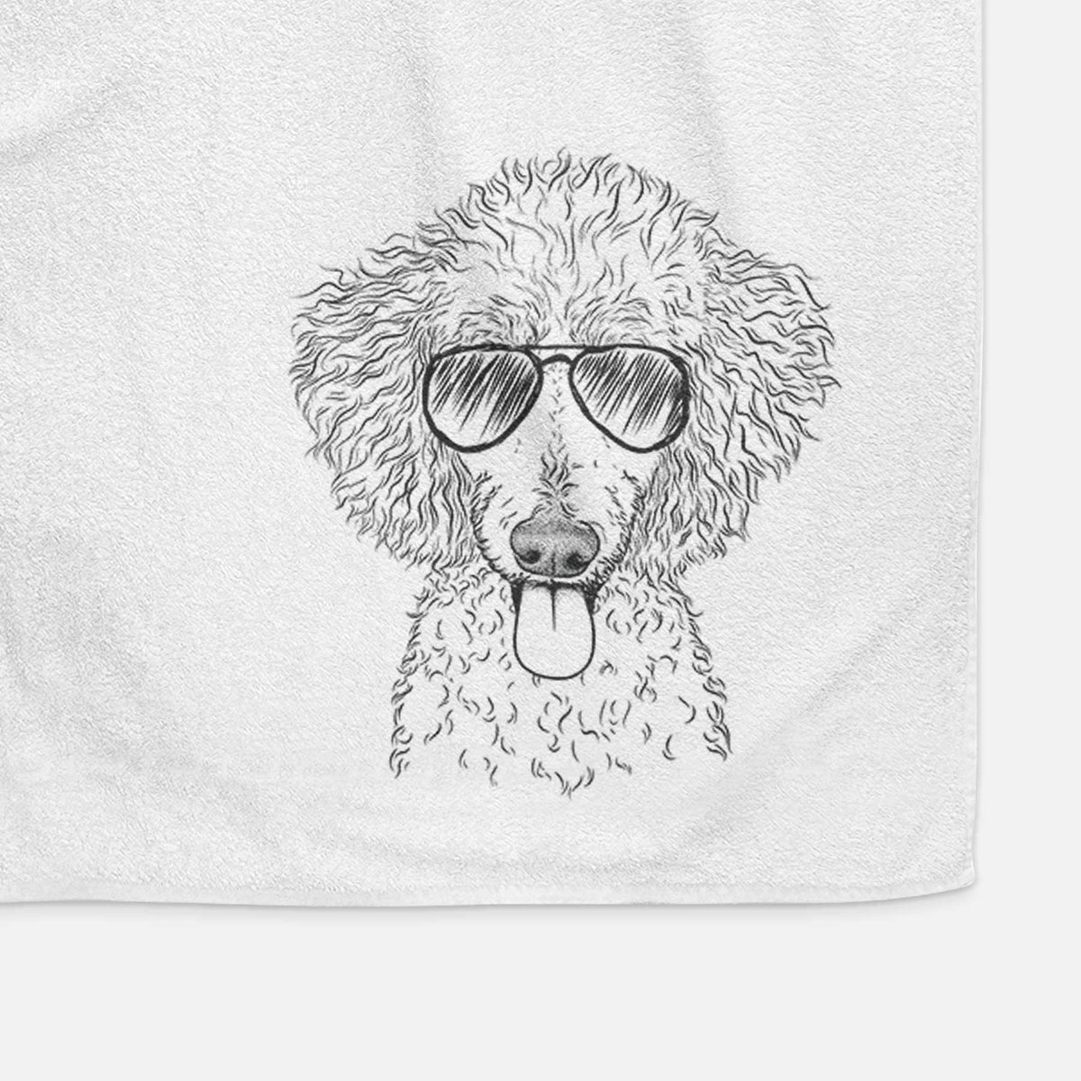 Henry the White Standard Poodle Decorative Hand Towel