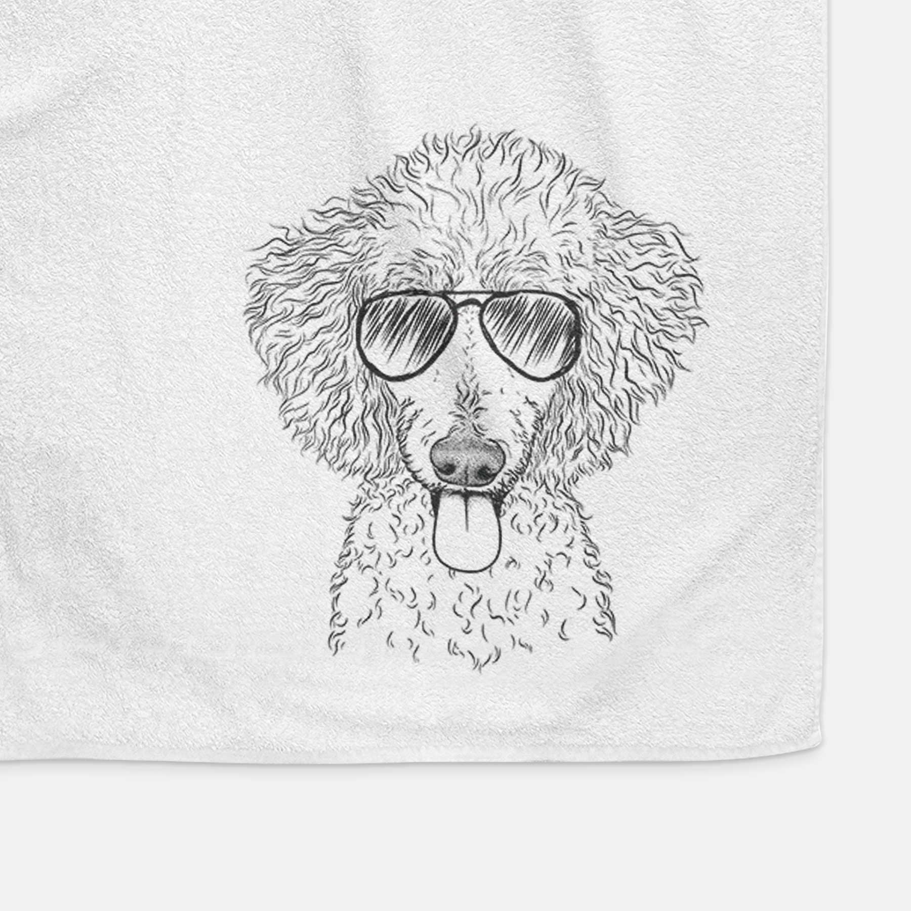 Henry the White Standard Poodle Decorative Hand Towel