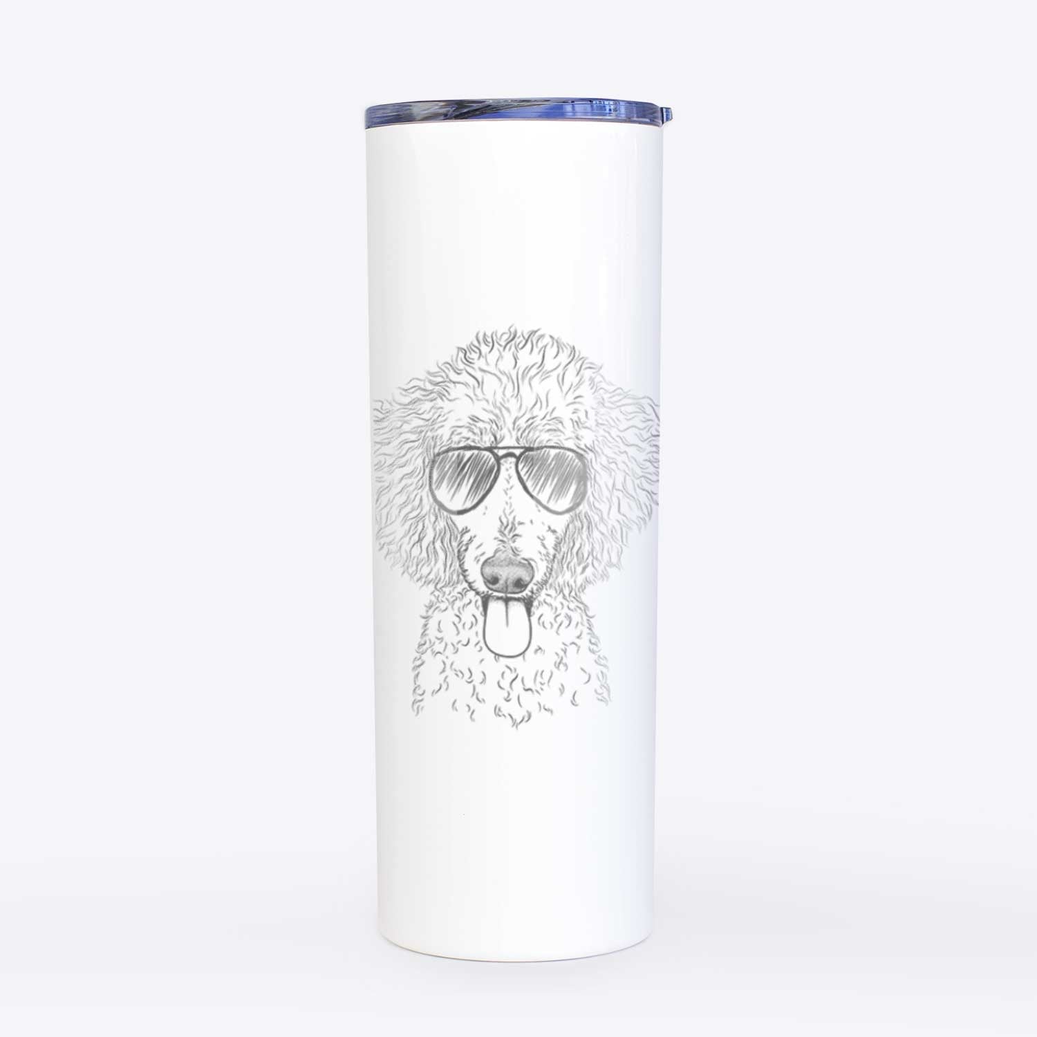 Henry the White Standard Poodle - 20oz Skinny Tumbler