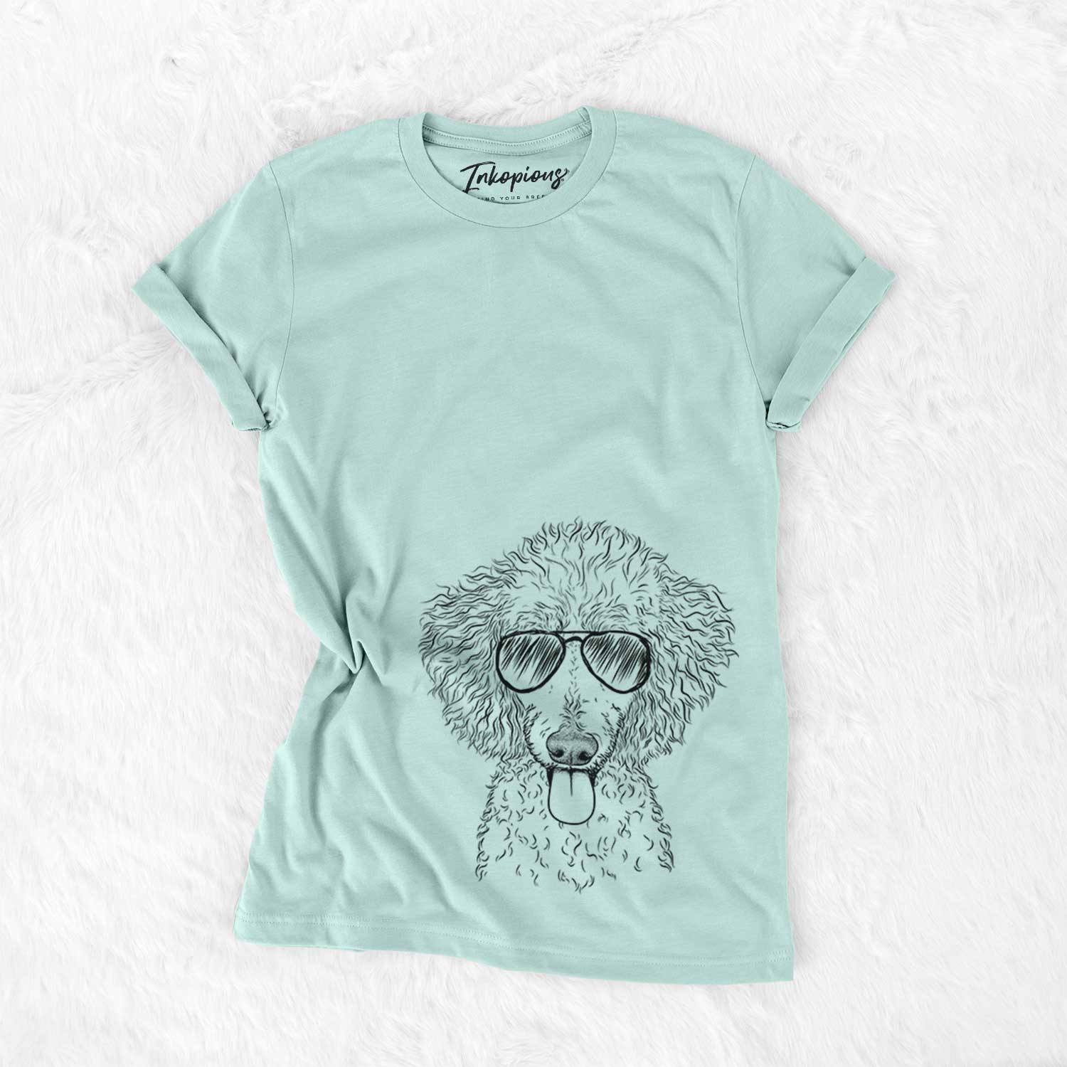 Aviator Henry the White Standard Poodle - Unisex Crewneck