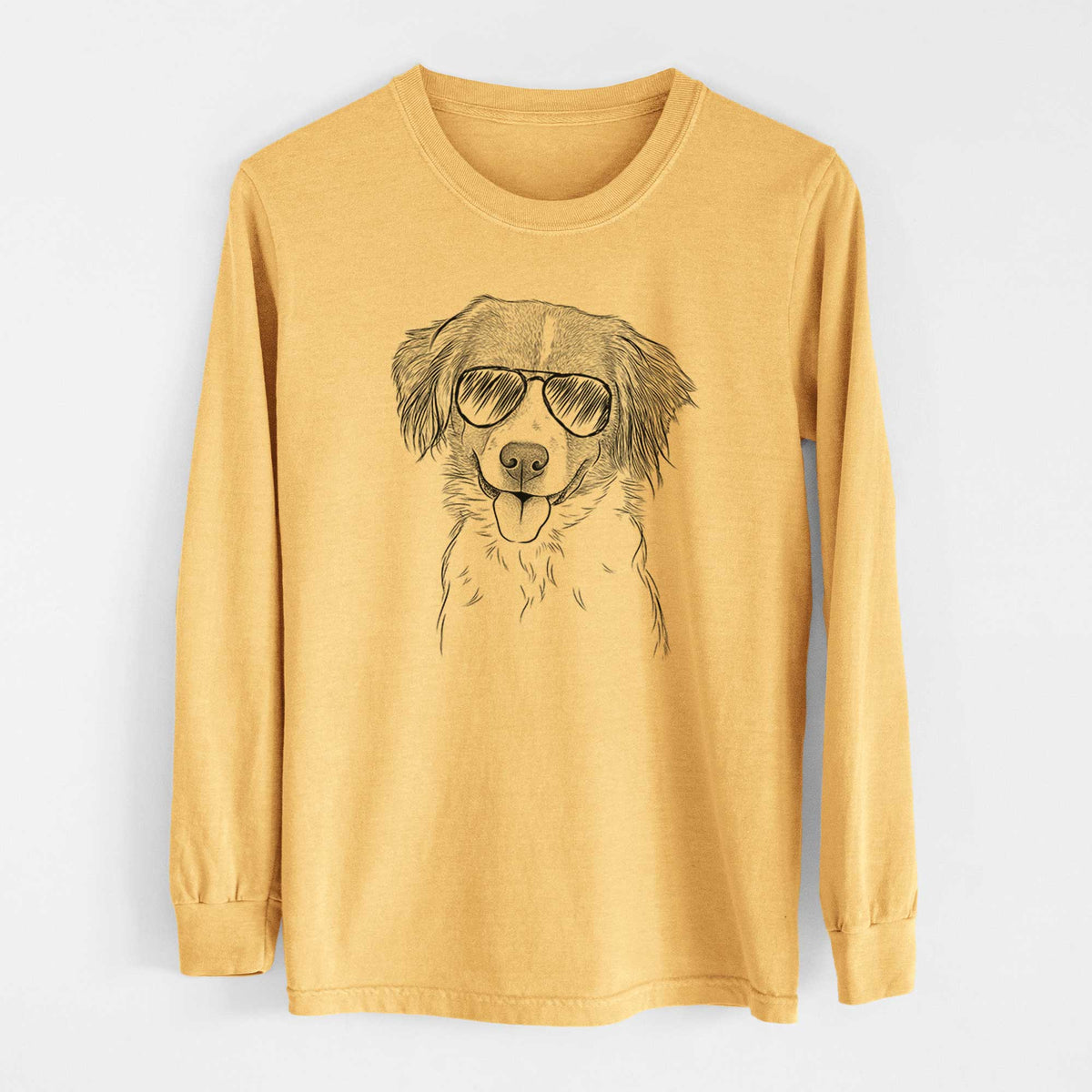 Aviators Hercules the Nederlandse Kooikerhondje - Heavyweight 100% Cotton Long Sleeve