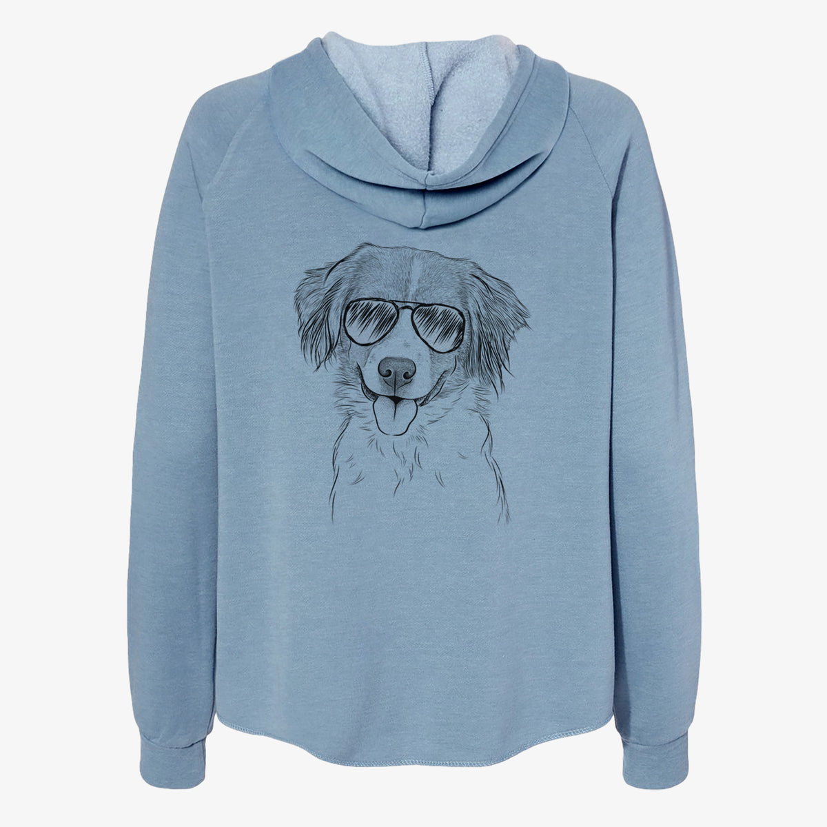 Hercules the Nederlandse Kooikerhondje - Women's Cali Wave Zip-Up Sweatshirt