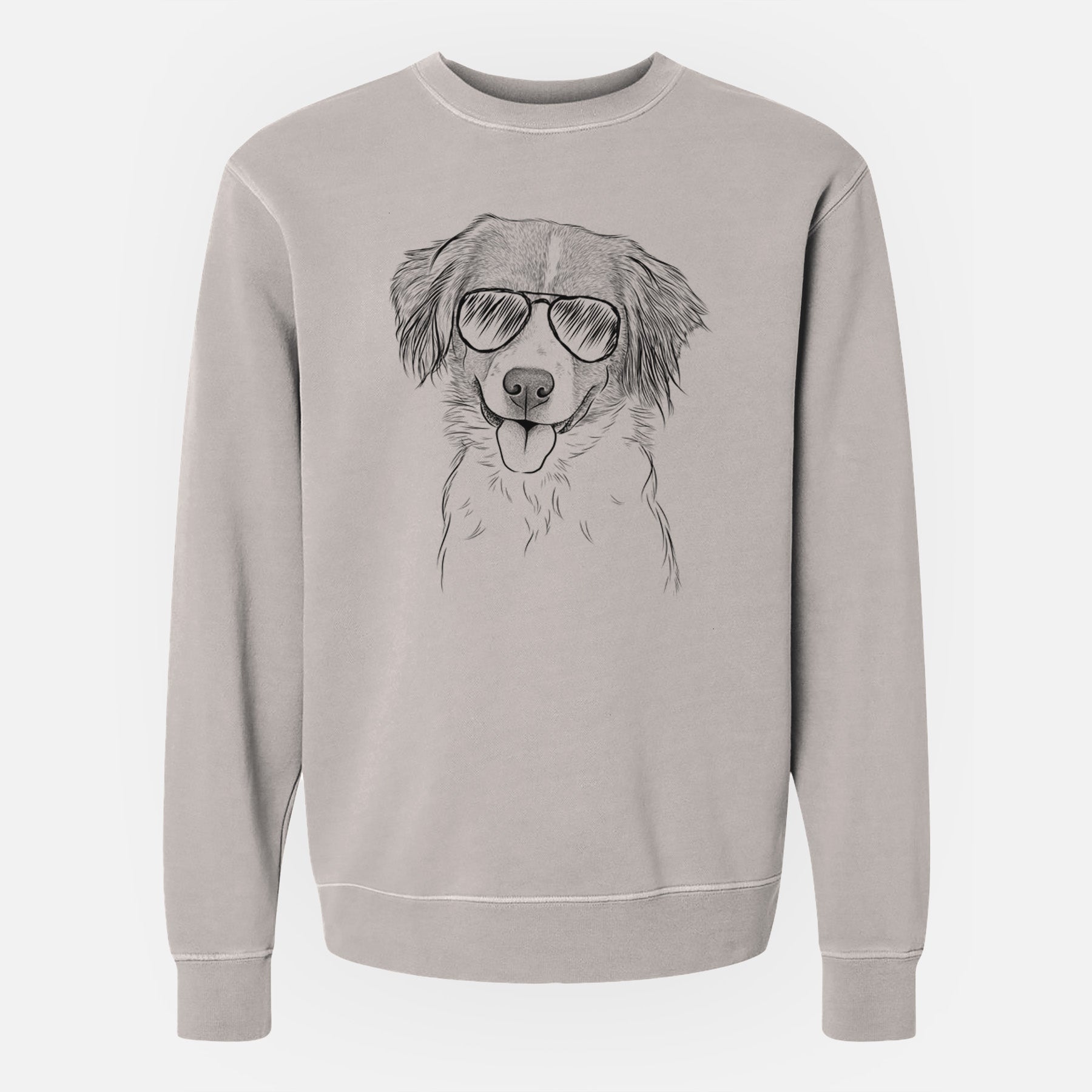 Aviator Hercules the Nederlandse Kooikerhondje - Unisex Pigment Dyed Crew Sweatshirt