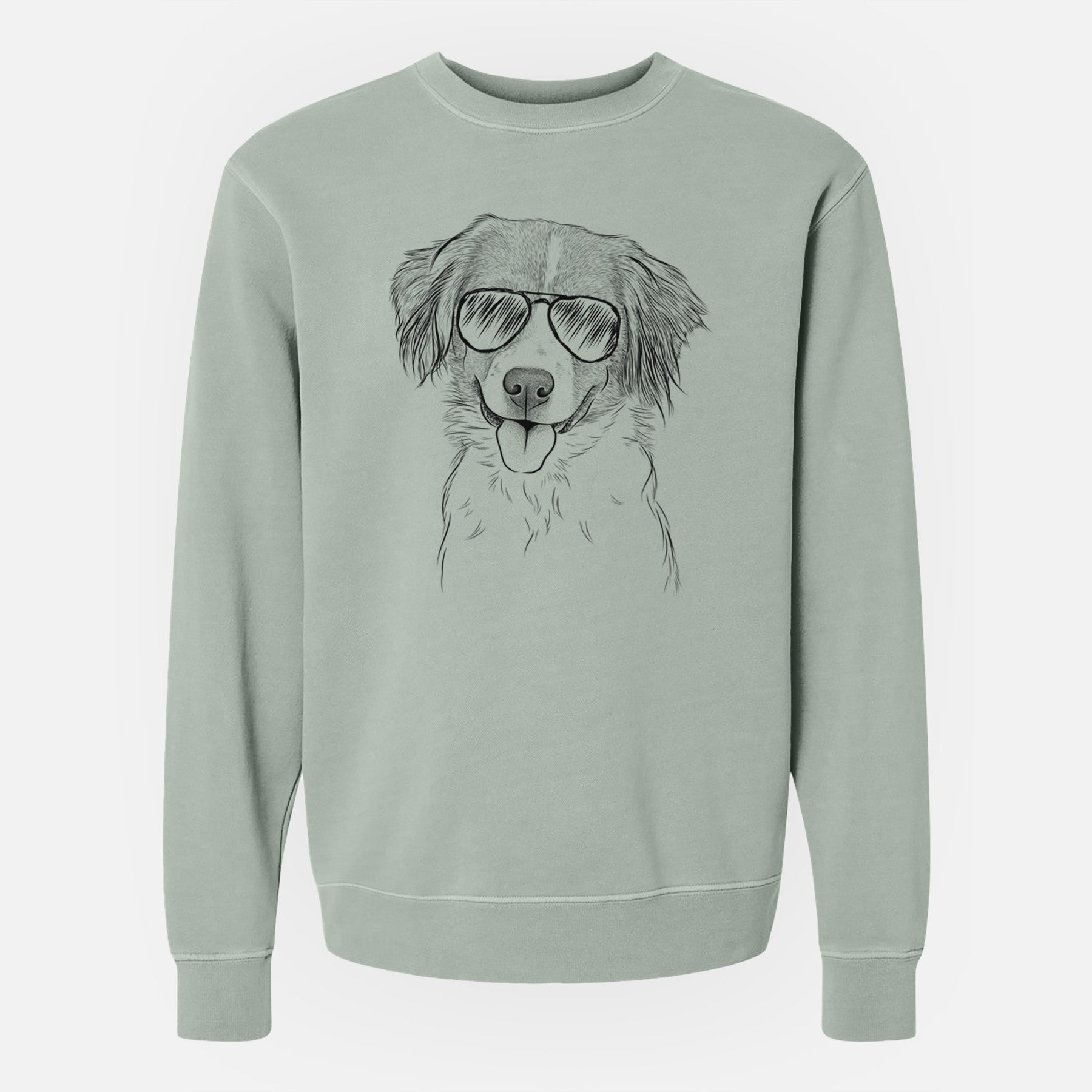 Aviator Hercules the Nederlandse Kooikerhondje - Unisex Pigment Dyed Crew Sweatshirt