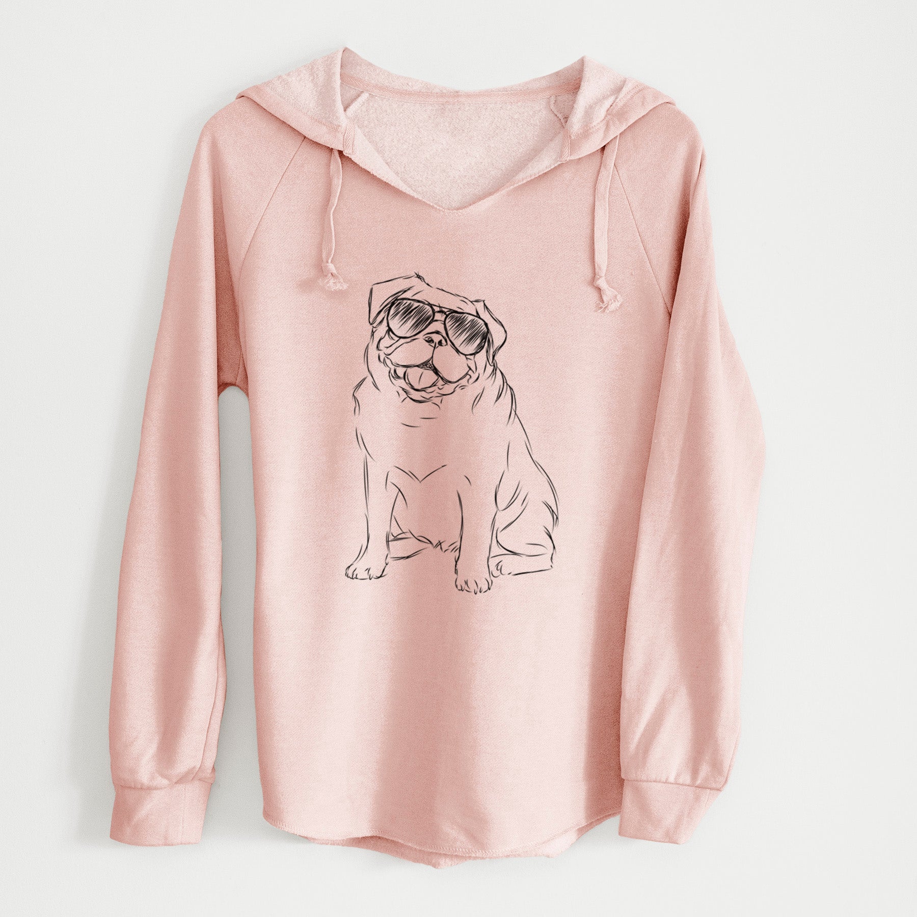 Aviator Higgins the Pug - Cali Wave Hooded Sweatshirt