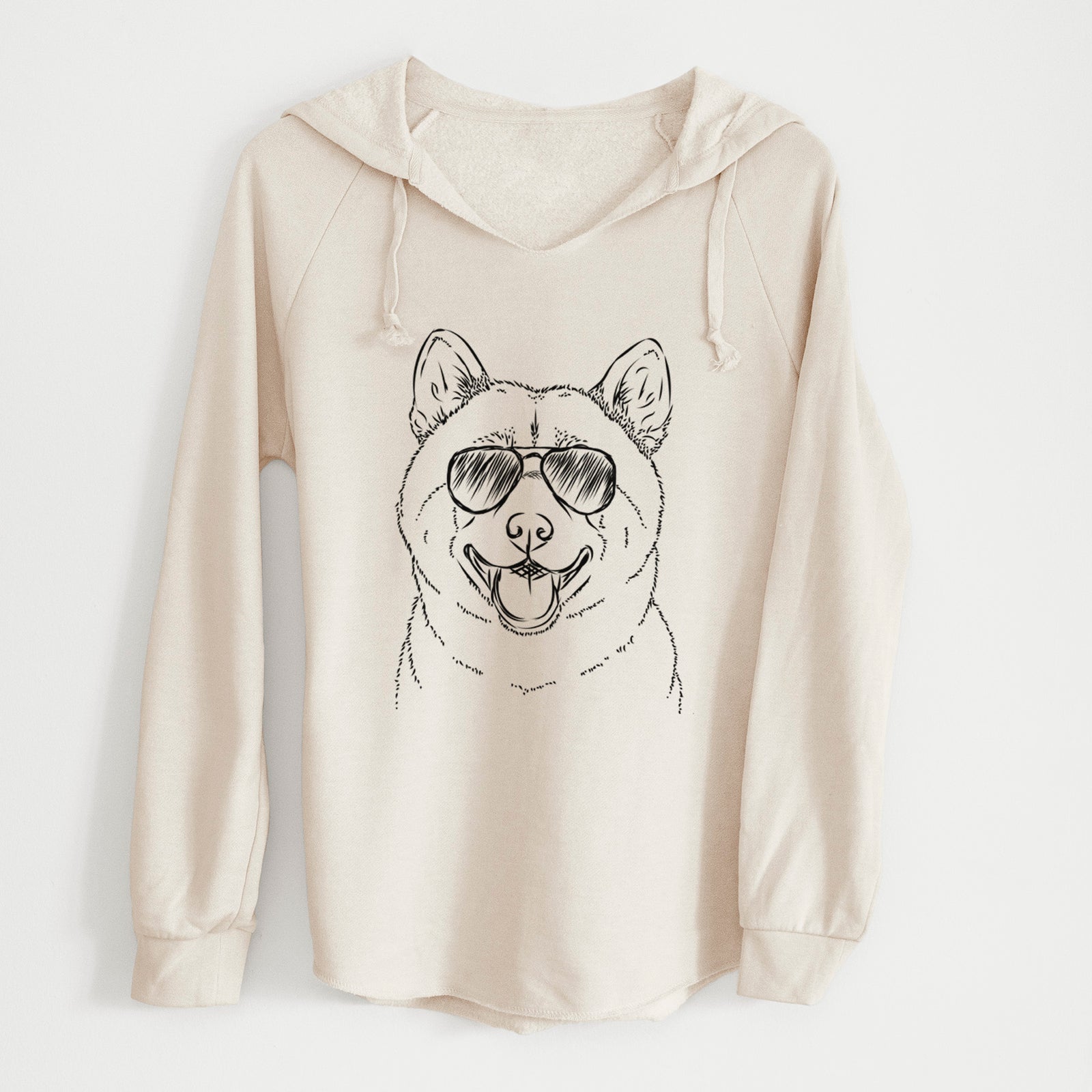 Aviator Hiro the Shiba Inu - Cali Wave Hooded Sweatshirt