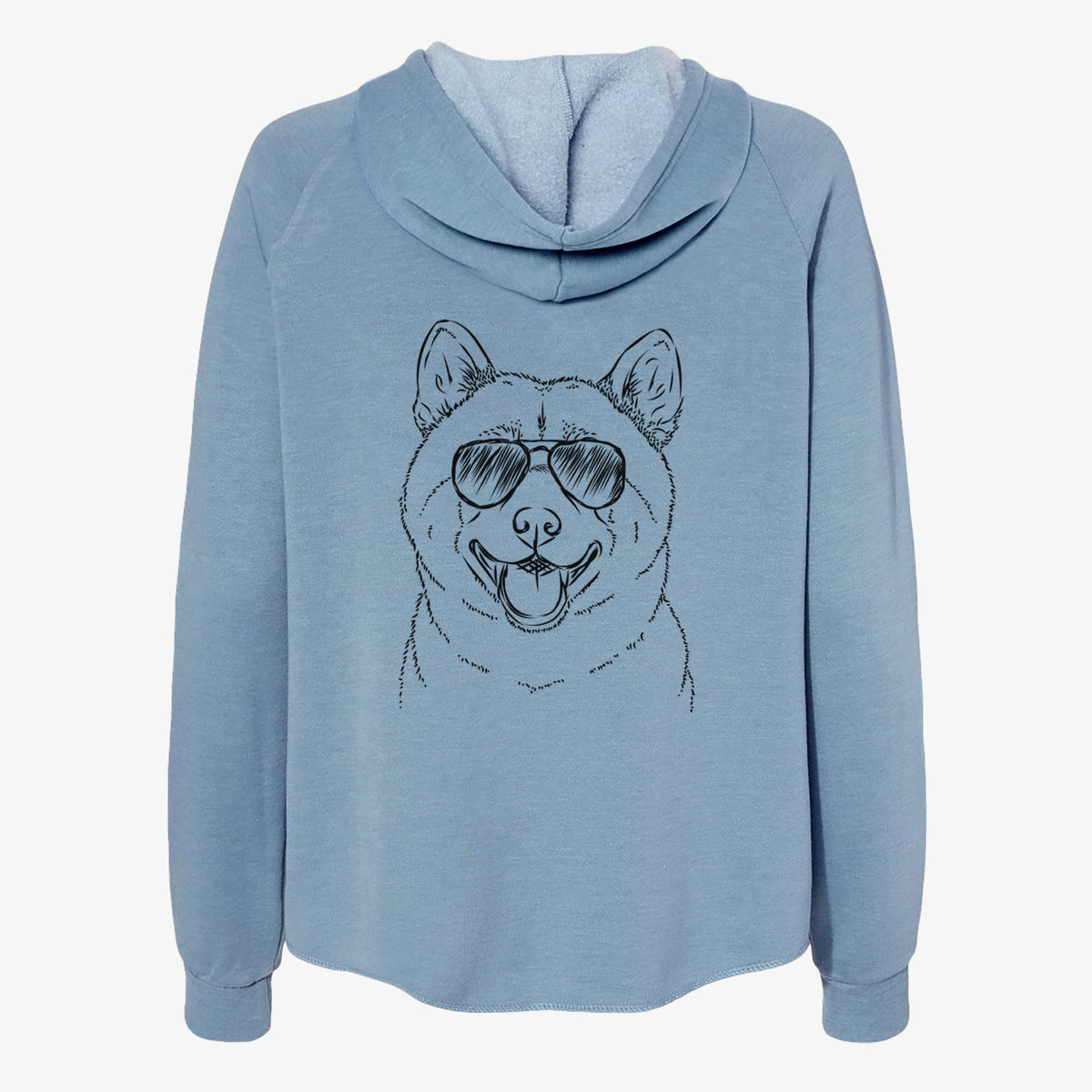 Hiro the Shiba Inu - Women's Cali Wave Zip-Up Sweatshirt
