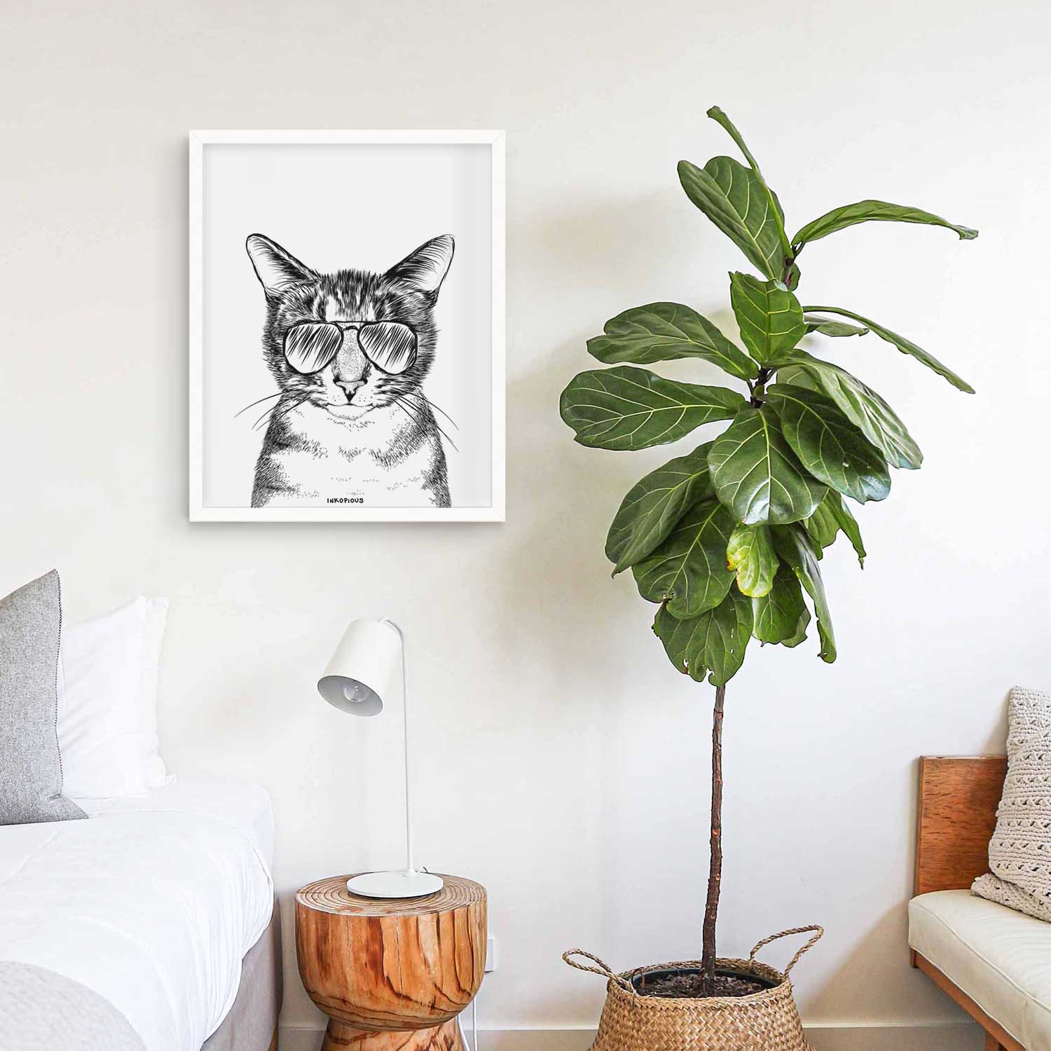 Hobbes the Tabby Cat Art Print