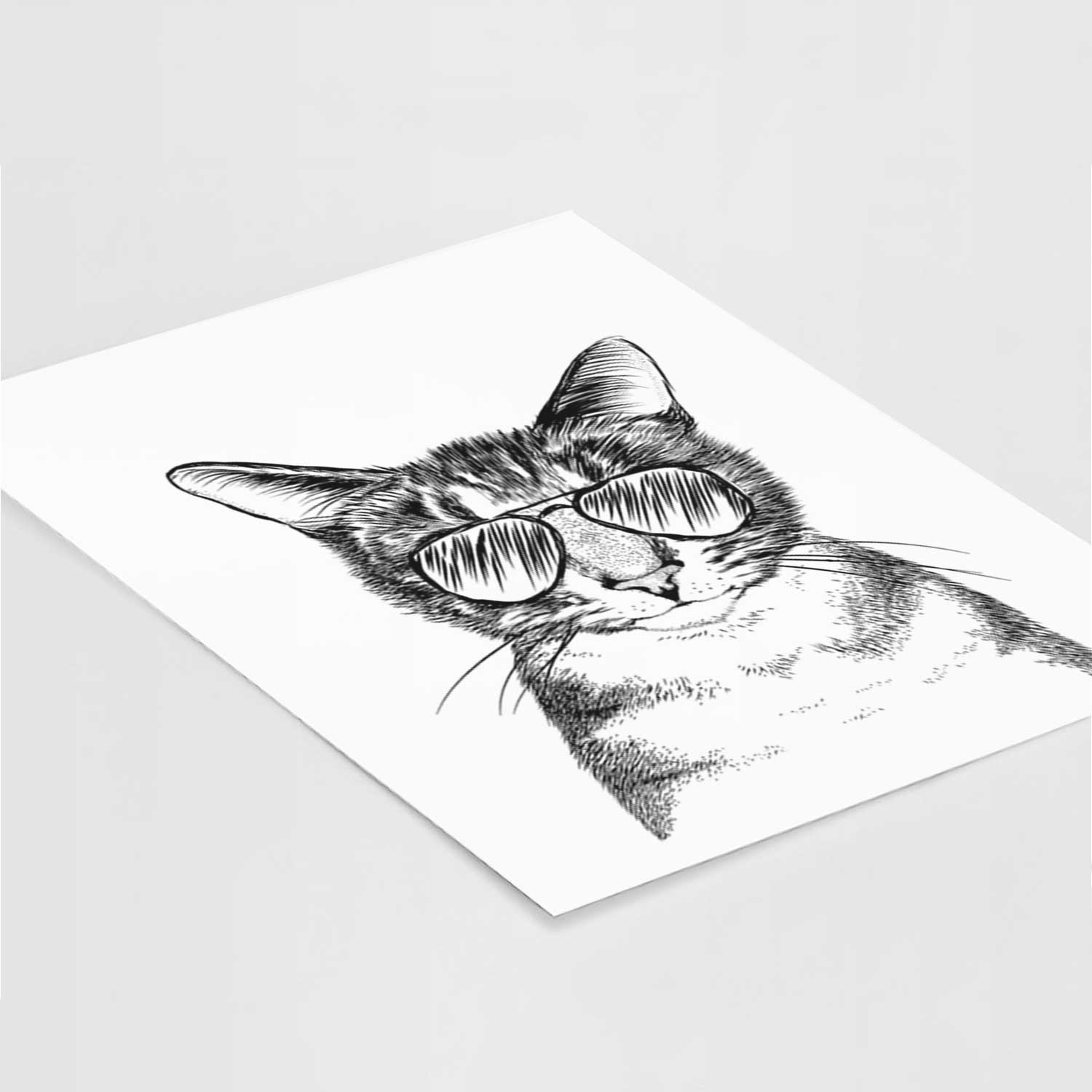 Hobbes the Tabby Cat Art Print