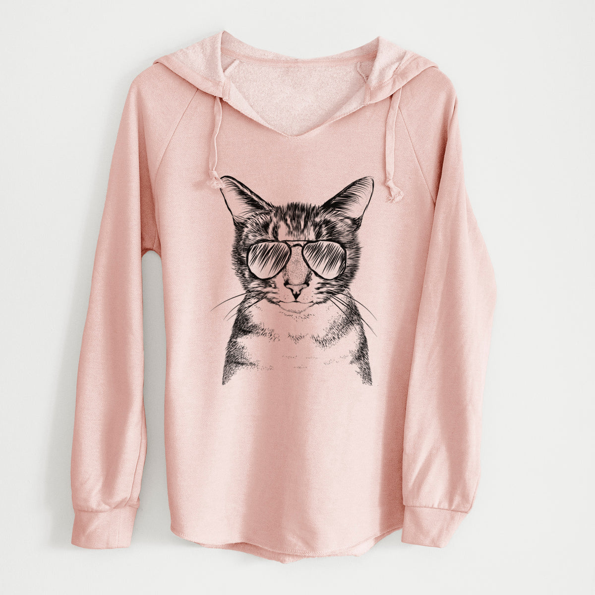 Aviator Hobbes the Tabby Cat - Cali Wave Hooded Sweatshirt