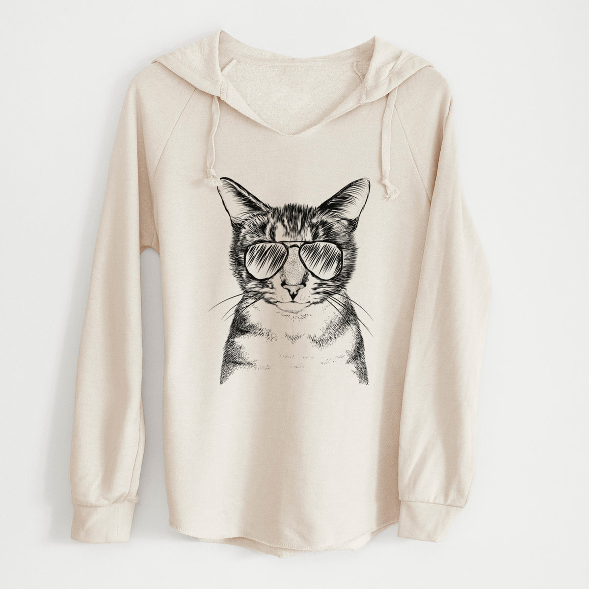 Aviator Hobbes the Tabby Cat - Cali Wave Hooded Sweatshirt