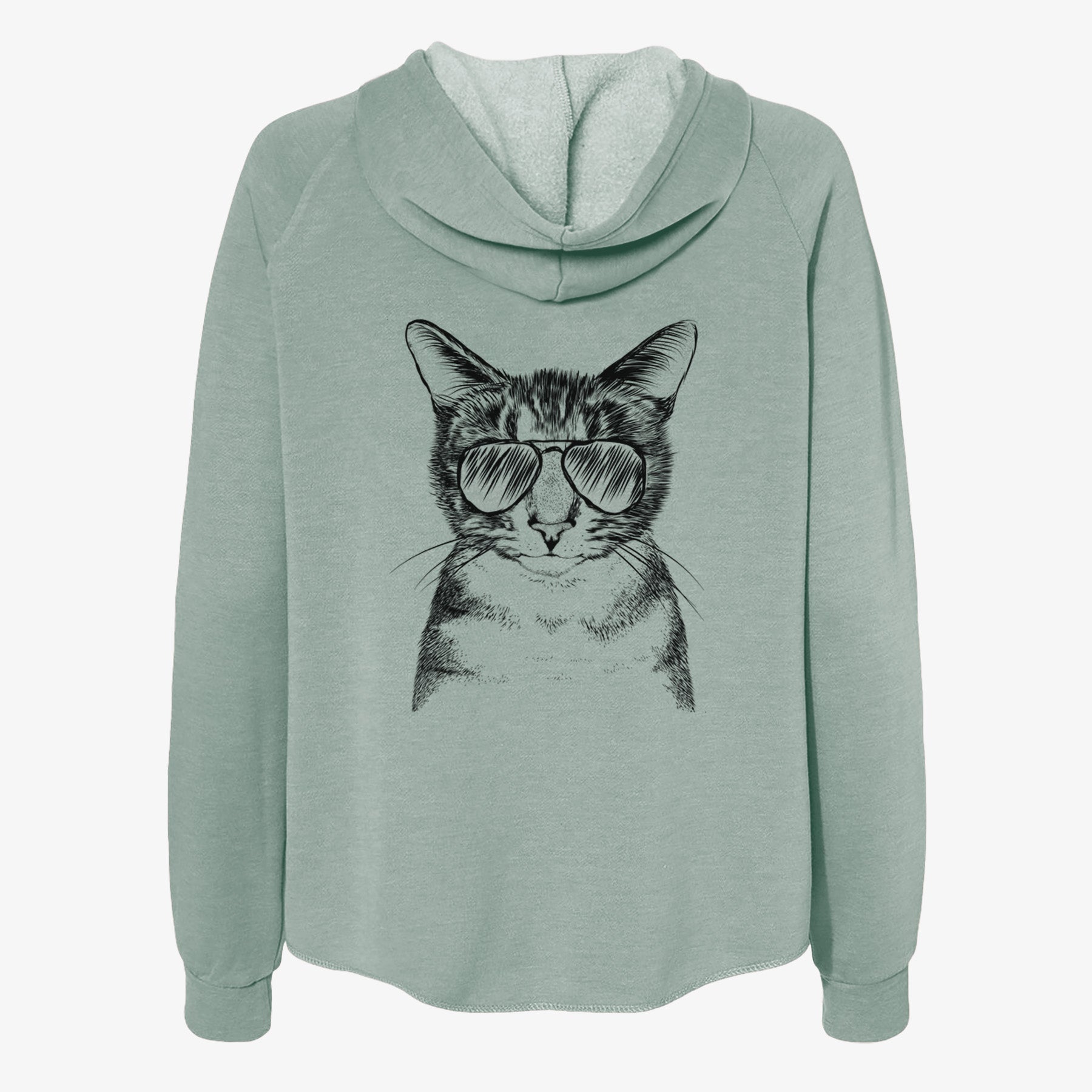 Hobbes the Tabby Cat - Women's Cali Wave Zip-Up Sweatshirt