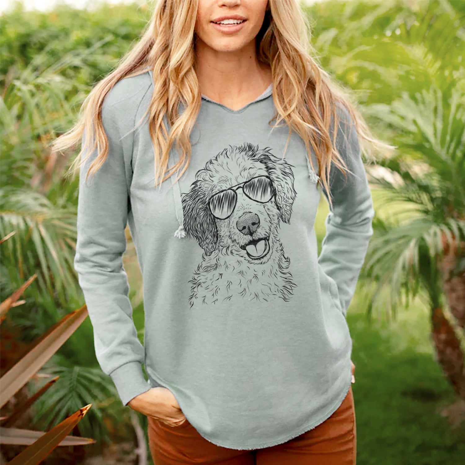 Aviator Hoge the Aussiedoodle - Cali Wave Hooded Sweatshirt