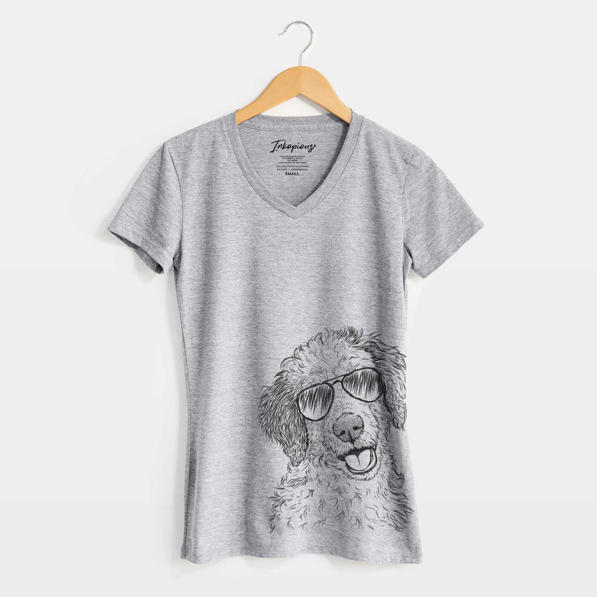 Aviator Hoge the Aussiedoodle - Women&#39;s V-neck Shirt