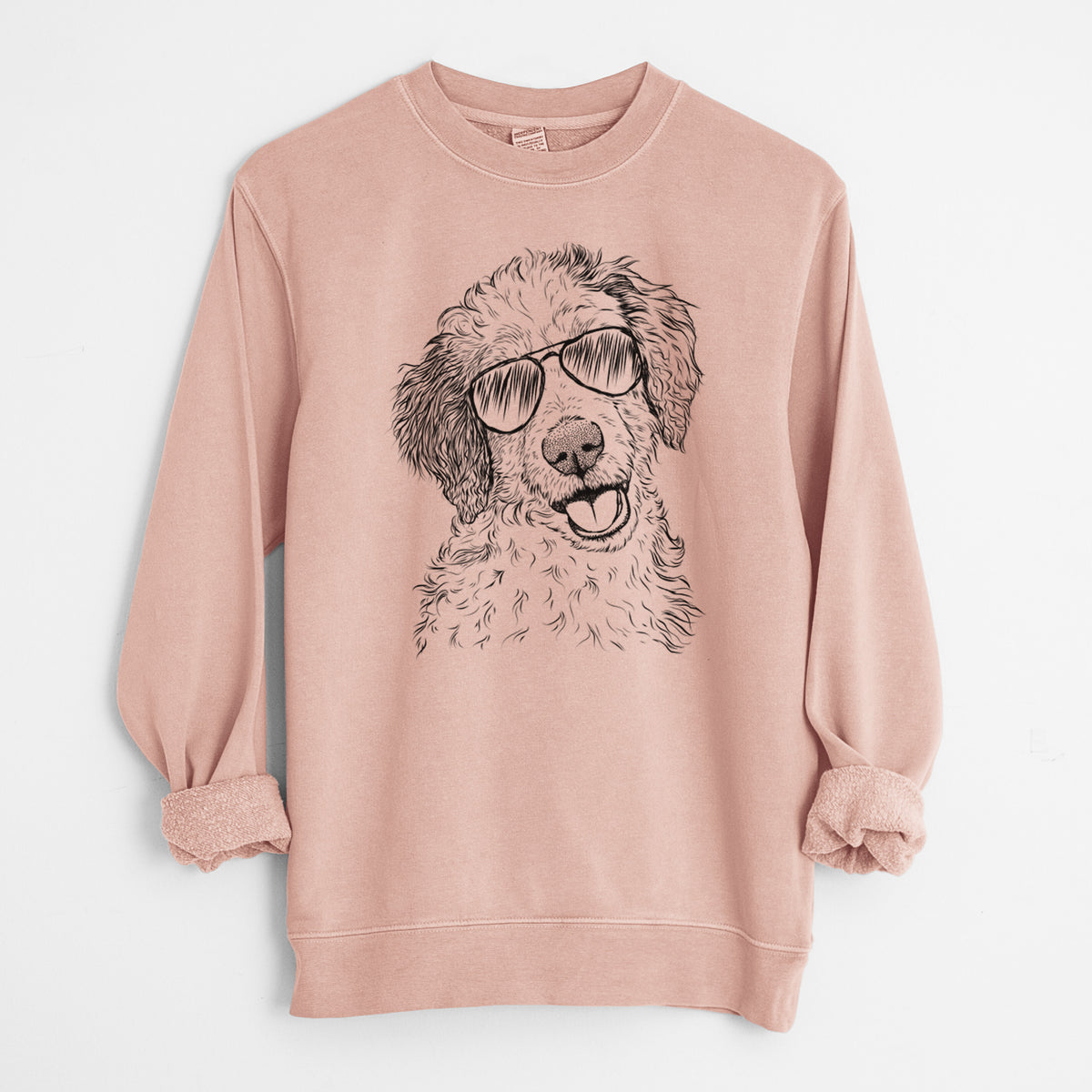 Aviator Hoge the Aussiedoodle - Unisex Pigment Dyed Crew Sweatshirt