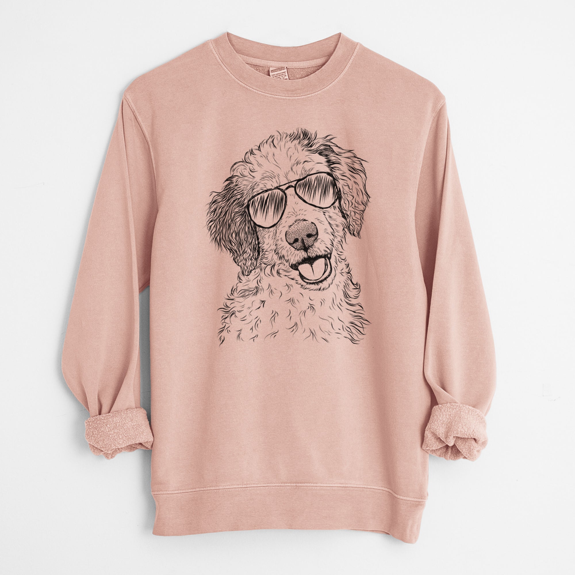 Aviator Hoge the Aussiedoodle - Unisex Pigment Dyed Crew Sweatshirt