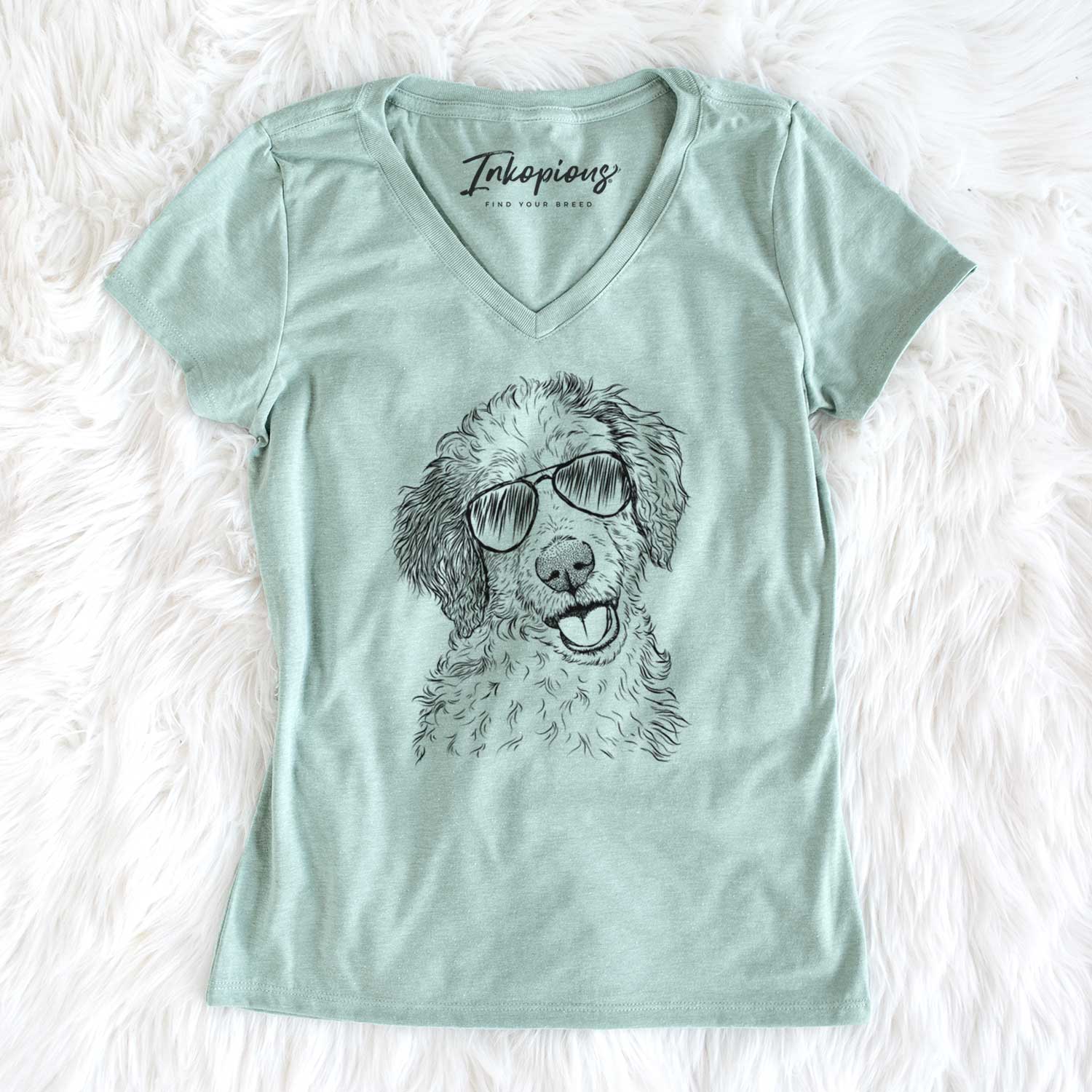 Aviator Hoge the Aussiedoodle - Women's V-neck Shirt