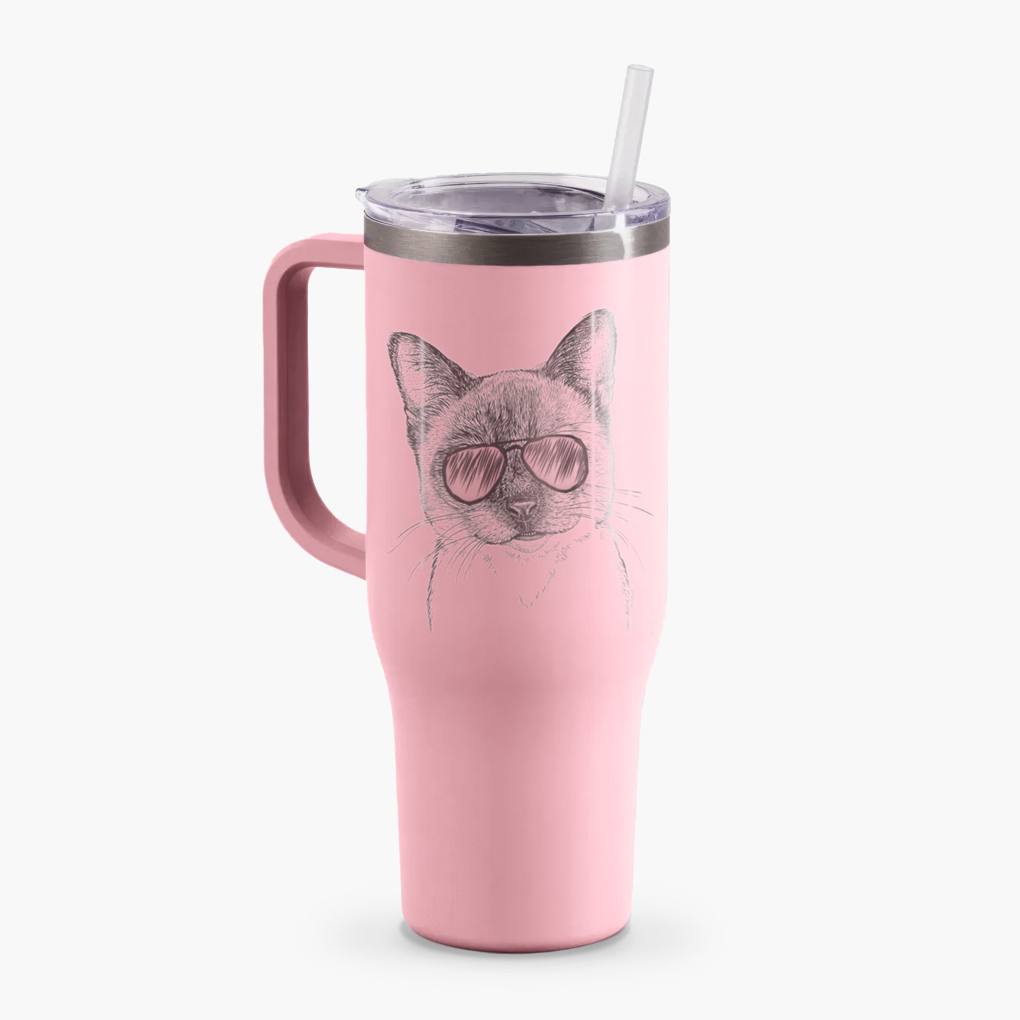 Hoggle the Siamese Cat - 40oz Tumbler with Handle