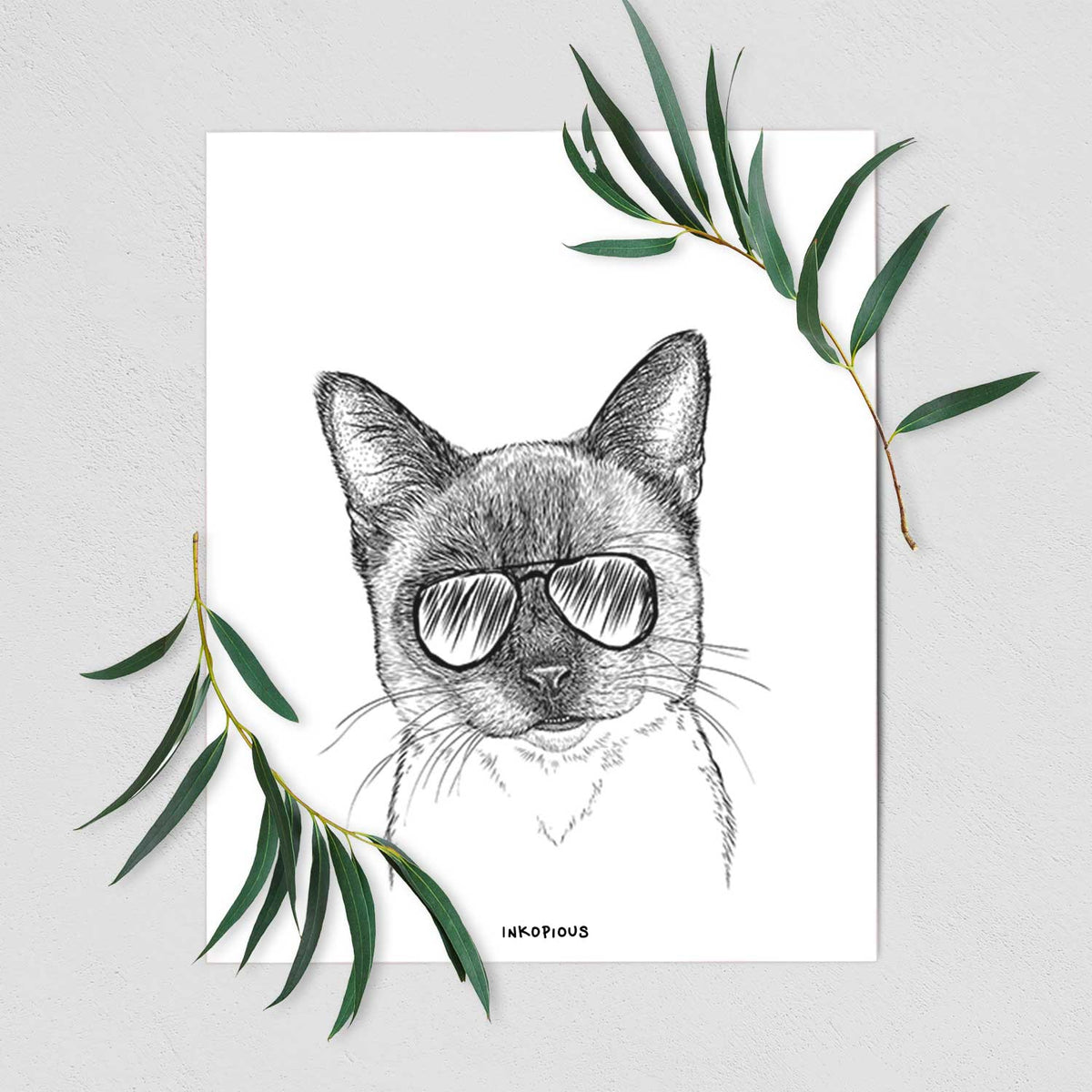 Hoggle the Siamese Cat Art Print