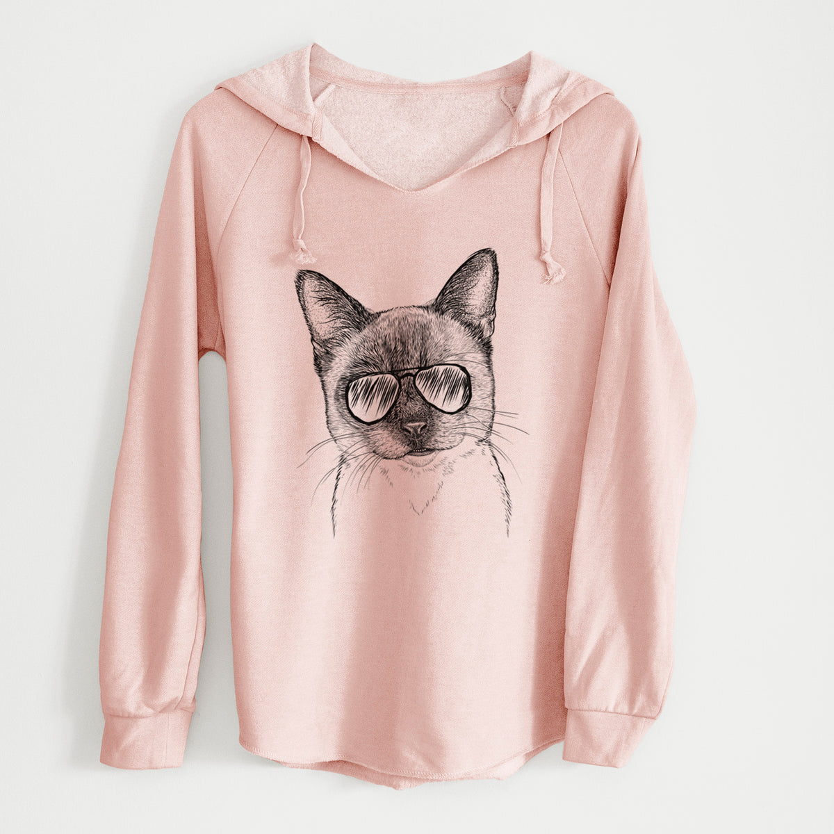 Aviator Hoggle the Siamese Cat - Cali Wave Hooded Sweatshirt