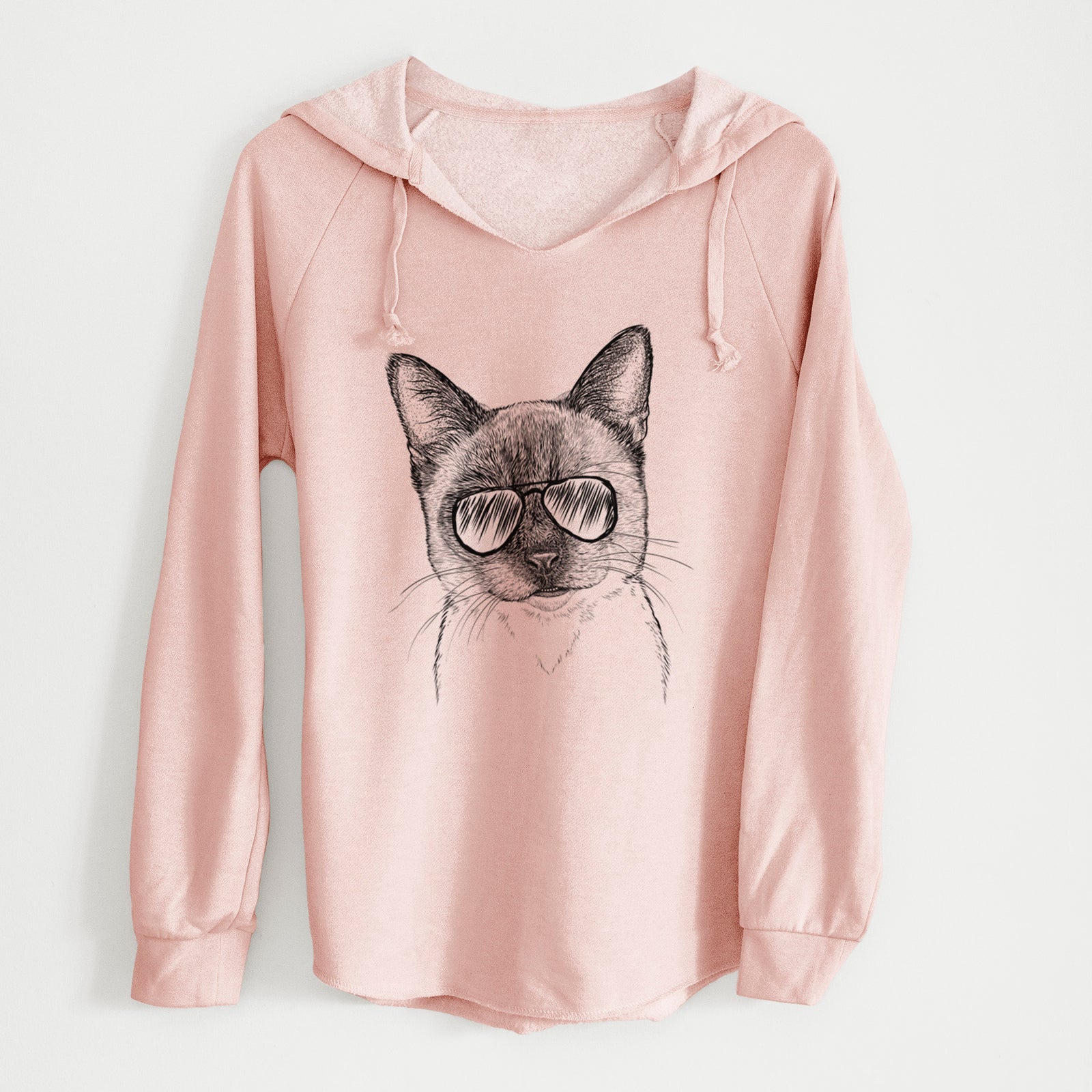 Aviator Hoggle the Siamese Cat - Cali Wave Hooded Sweatshirt