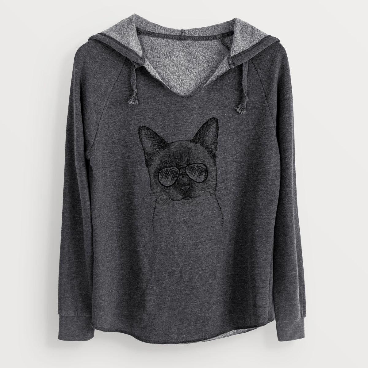 Aviator Hoggle the Siamese Cat - Cali Wave Hooded Sweatshirt