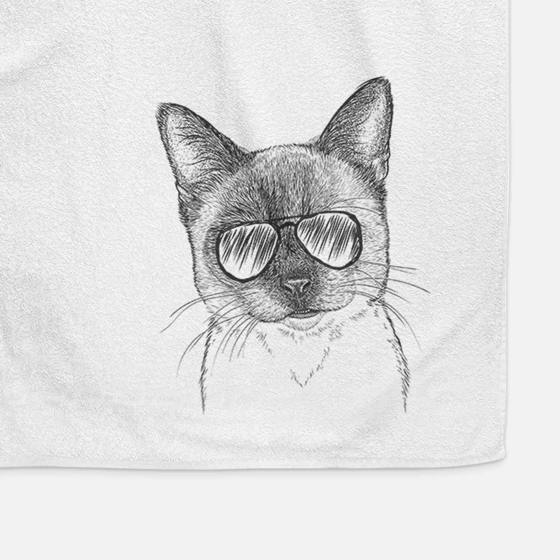 Hoggle the Siamese Cat Decorative Hand Towel