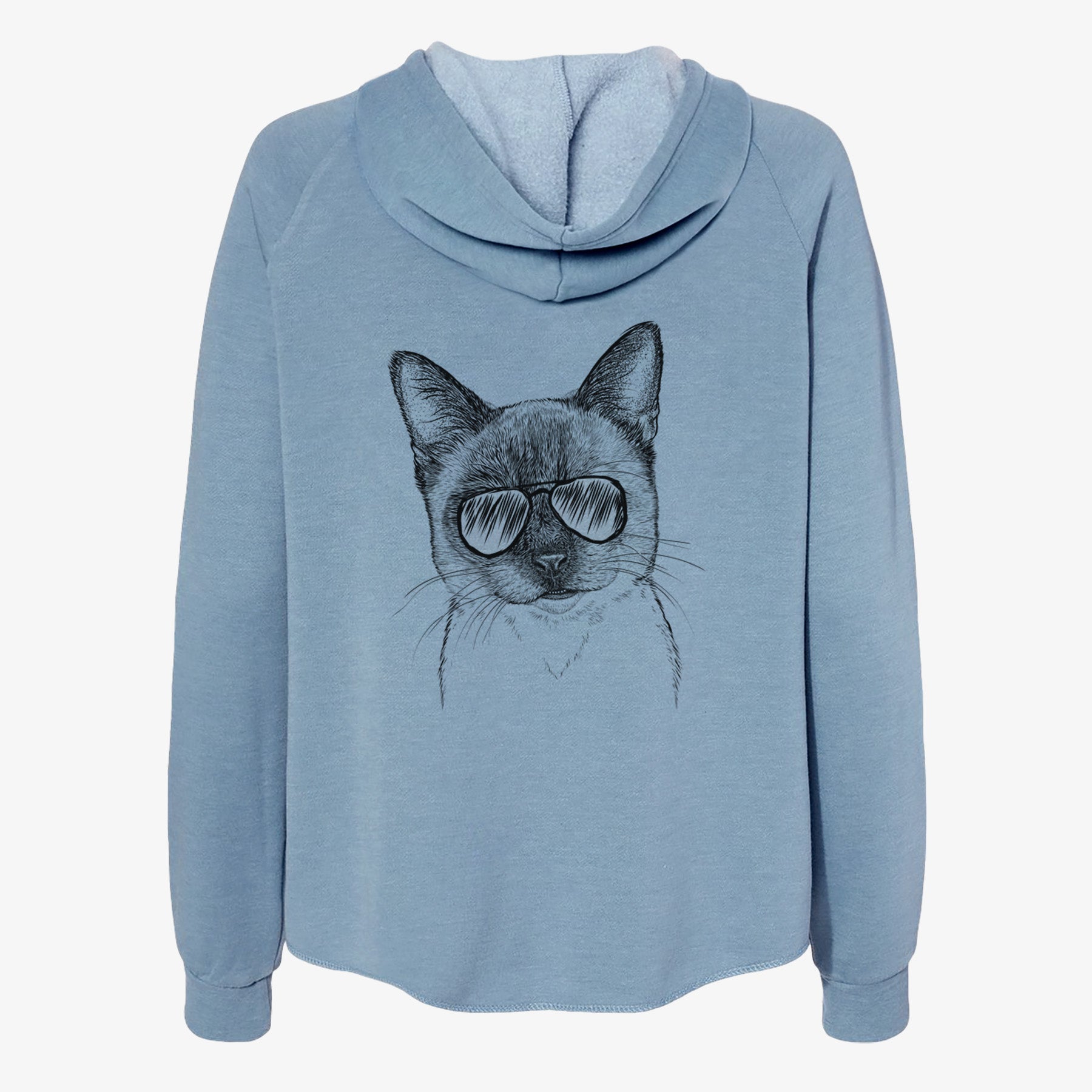 Hoggle the Siamese Cat - Women's Cali Wave Zip-Up Sweatshirt