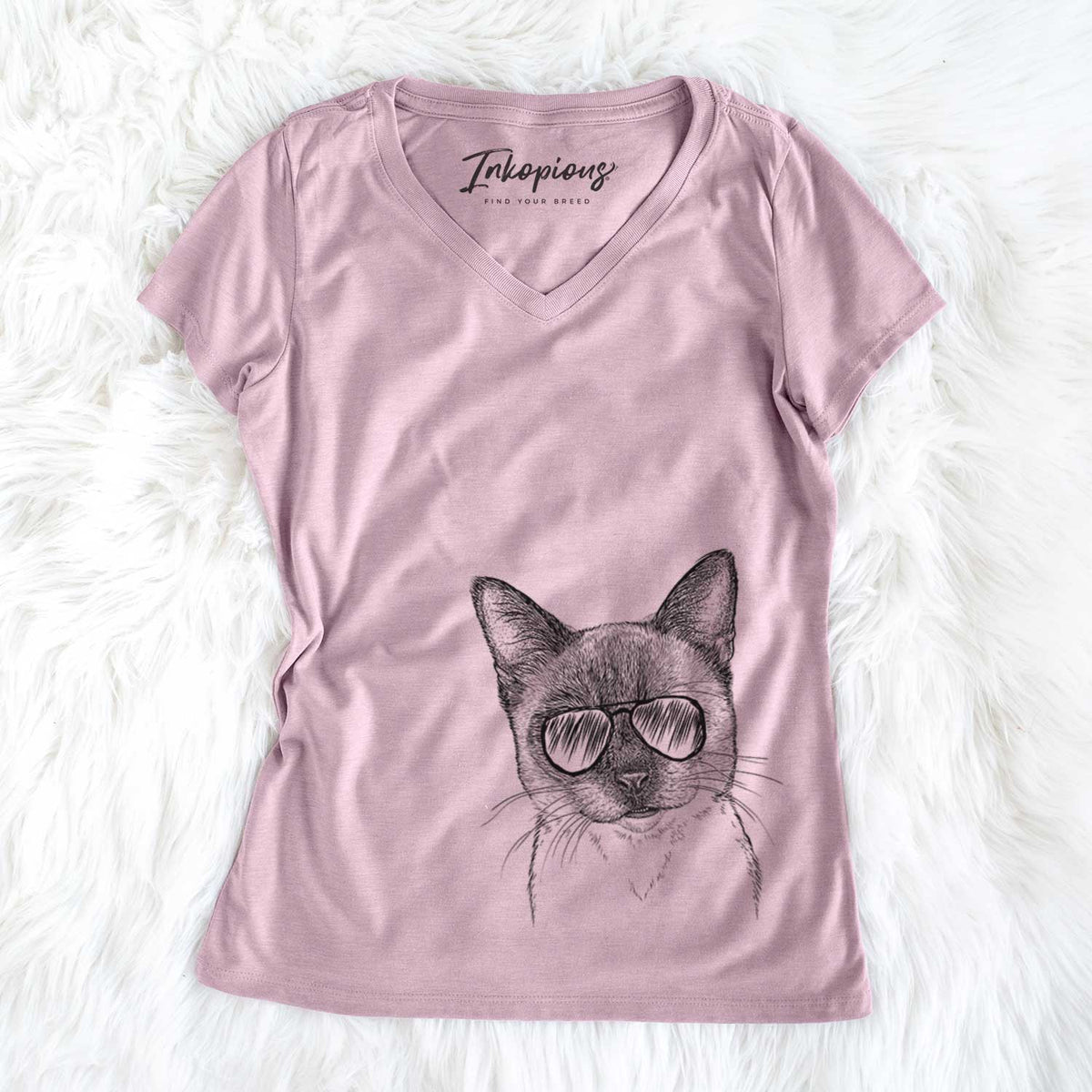 Hoggle the Siamese Cat - Women's V-neck Shirt