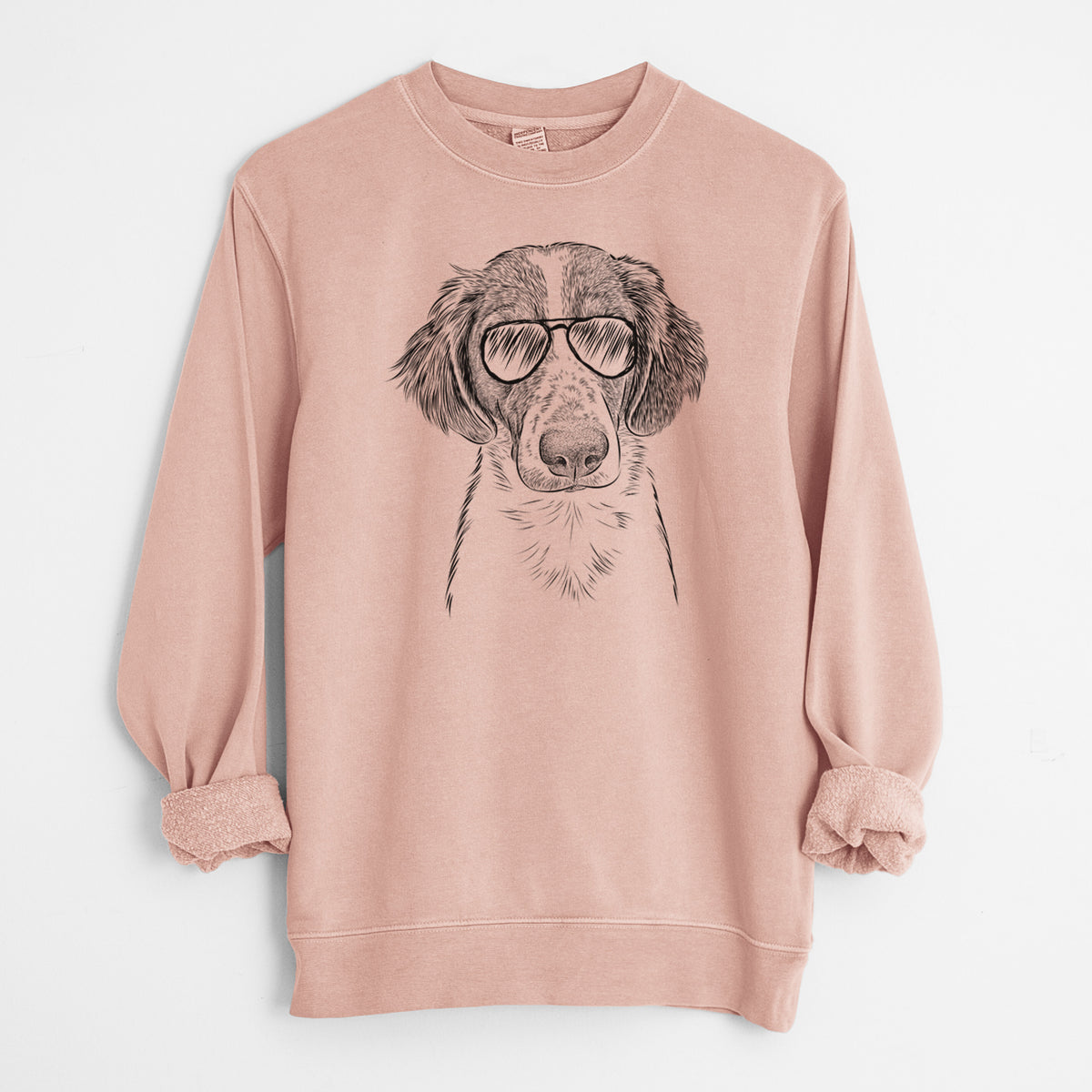 Aviator Holly the Brittany Spaniel - Unisex Pigment Dyed Crew Sweatshirt