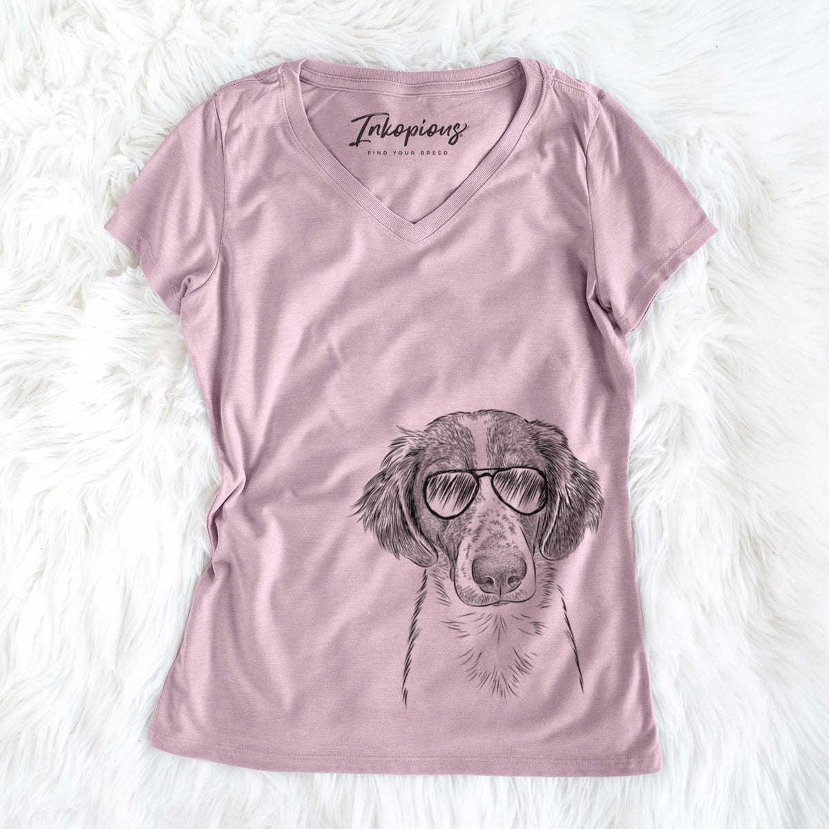 Holly the Brittany Spaniel - Women's V-neck Shirt