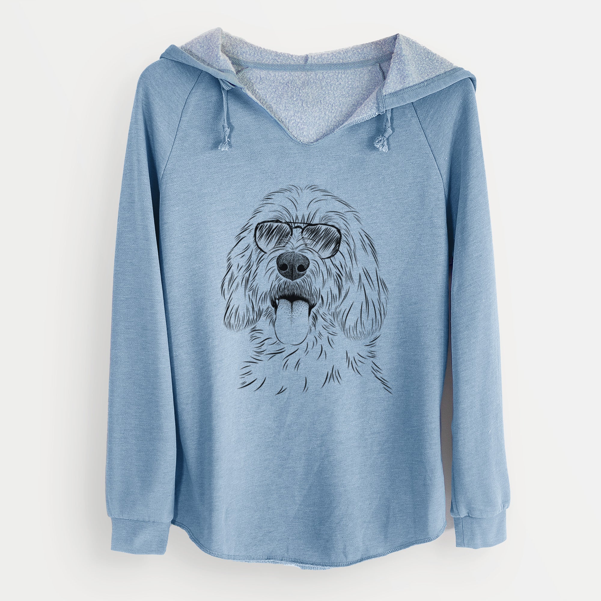 Aviator Homer the Grand Basset Griffon Vendeen - Cali Wave Hooded Sweatshirt