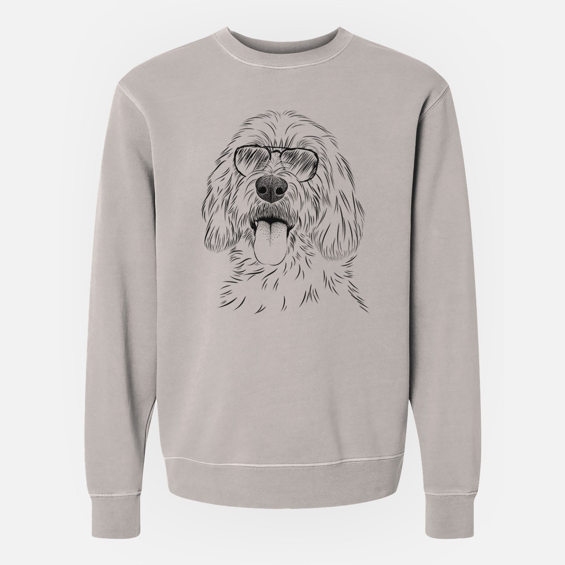 Aviator Homer the Grand Basset Griffon Vendeen - Unisex Pigment Dyed Crew Sweatshirt