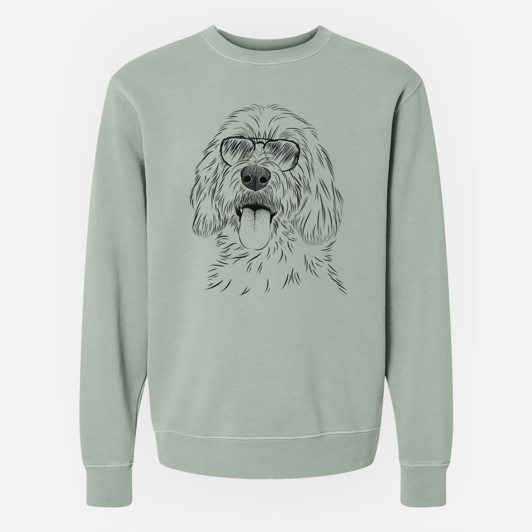 Aviator Homer the Grand Basset Griffon Vendeen - Unisex Pigment Dyed Crew Sweatshirt