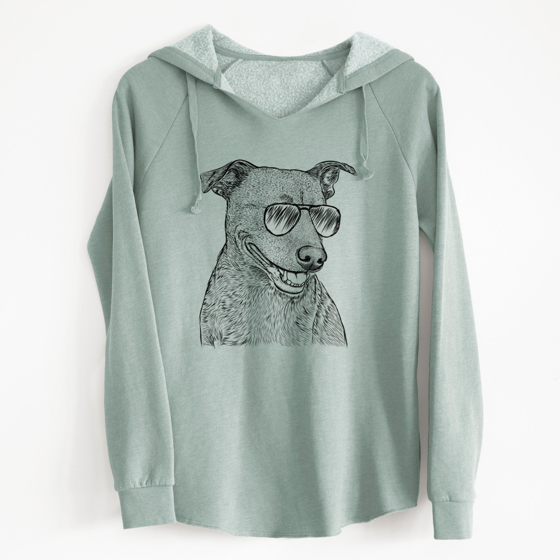 Aviator Honey the Lab Pit Mix - Cali Wave Hooded Sweatshirt