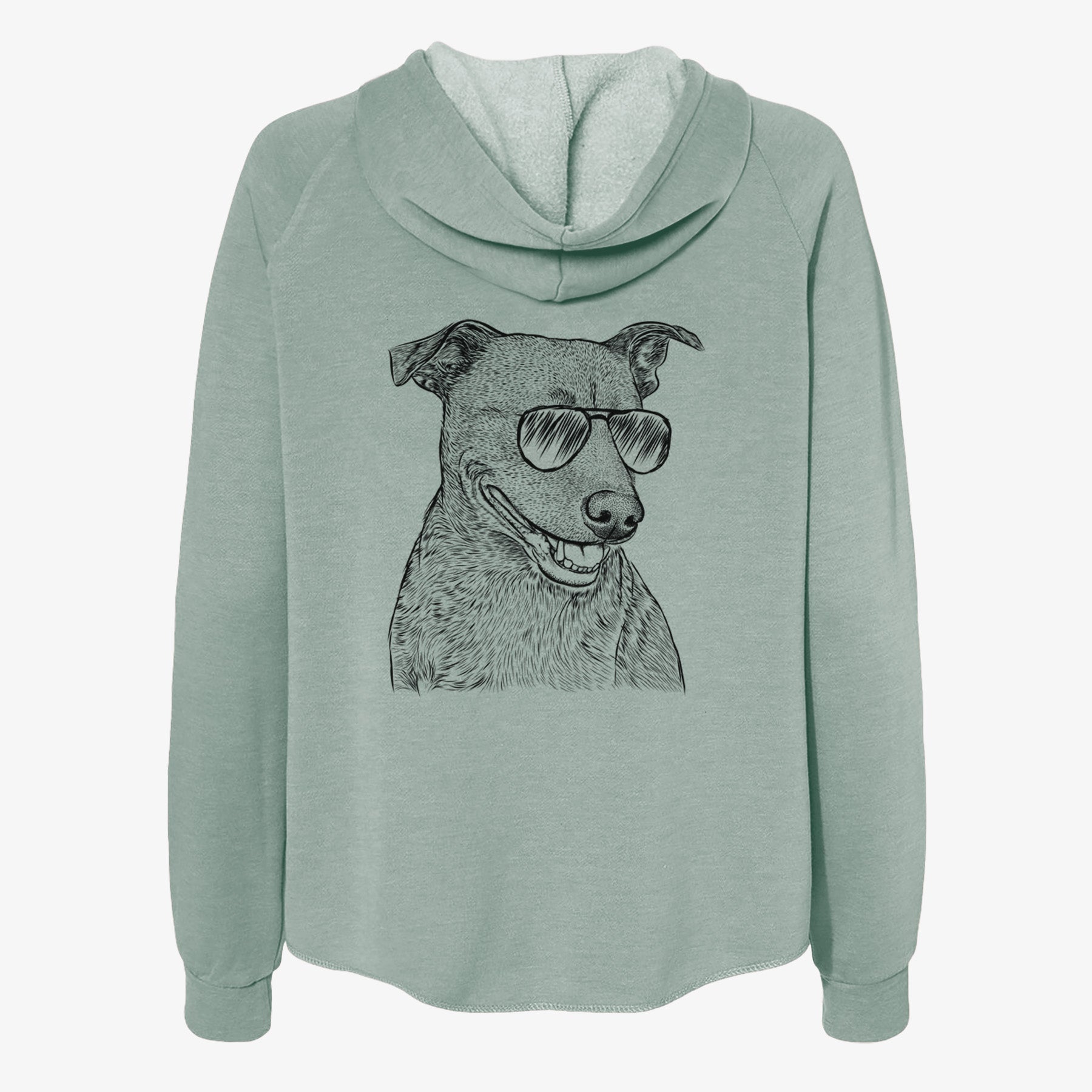 Honey the Lab Pit Mix - Women's Cali Wave Zip-Up Sweatshirt