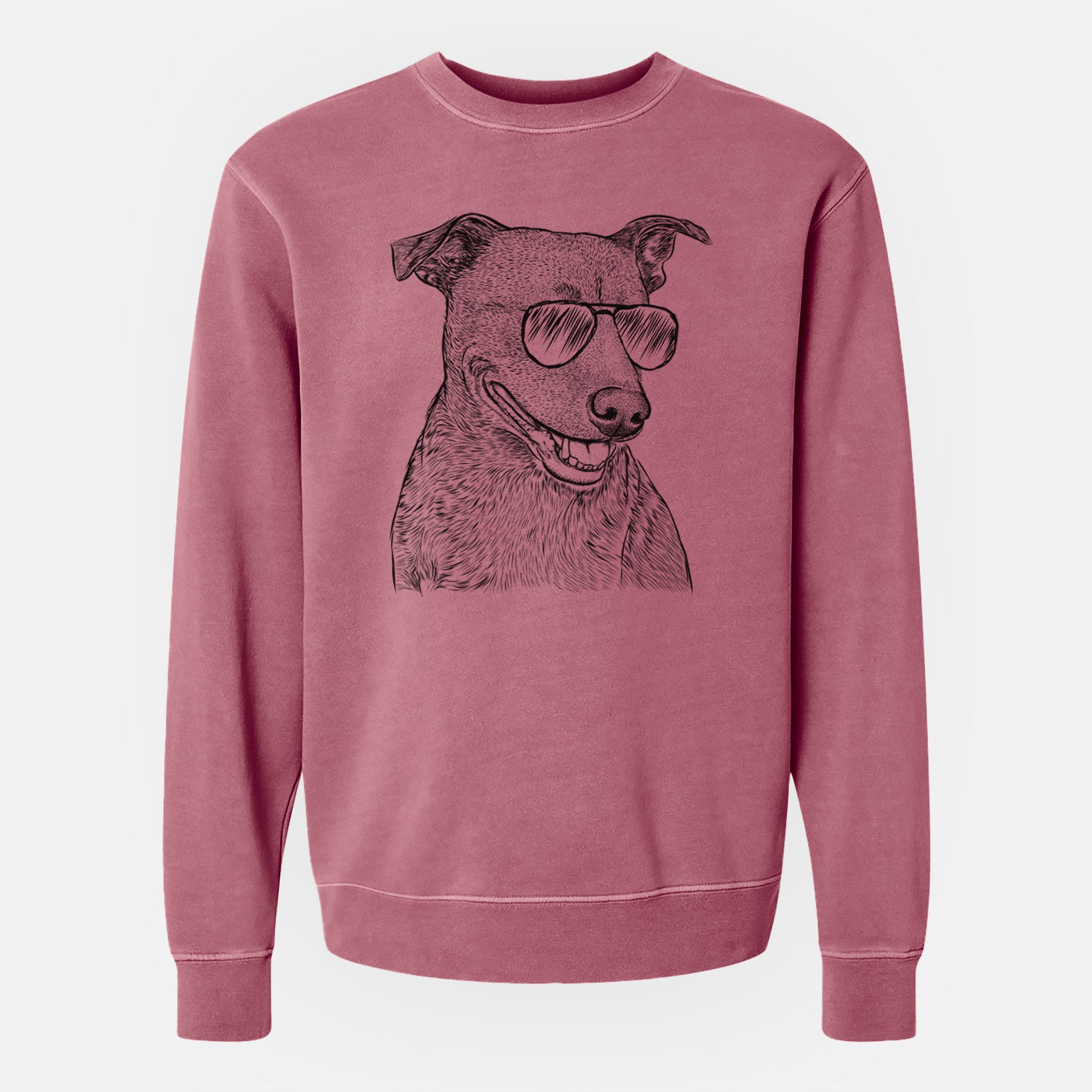 Aviator Honey the Lab Pit Mix - Unisex Pigment Dyed Crew Sweatshirt