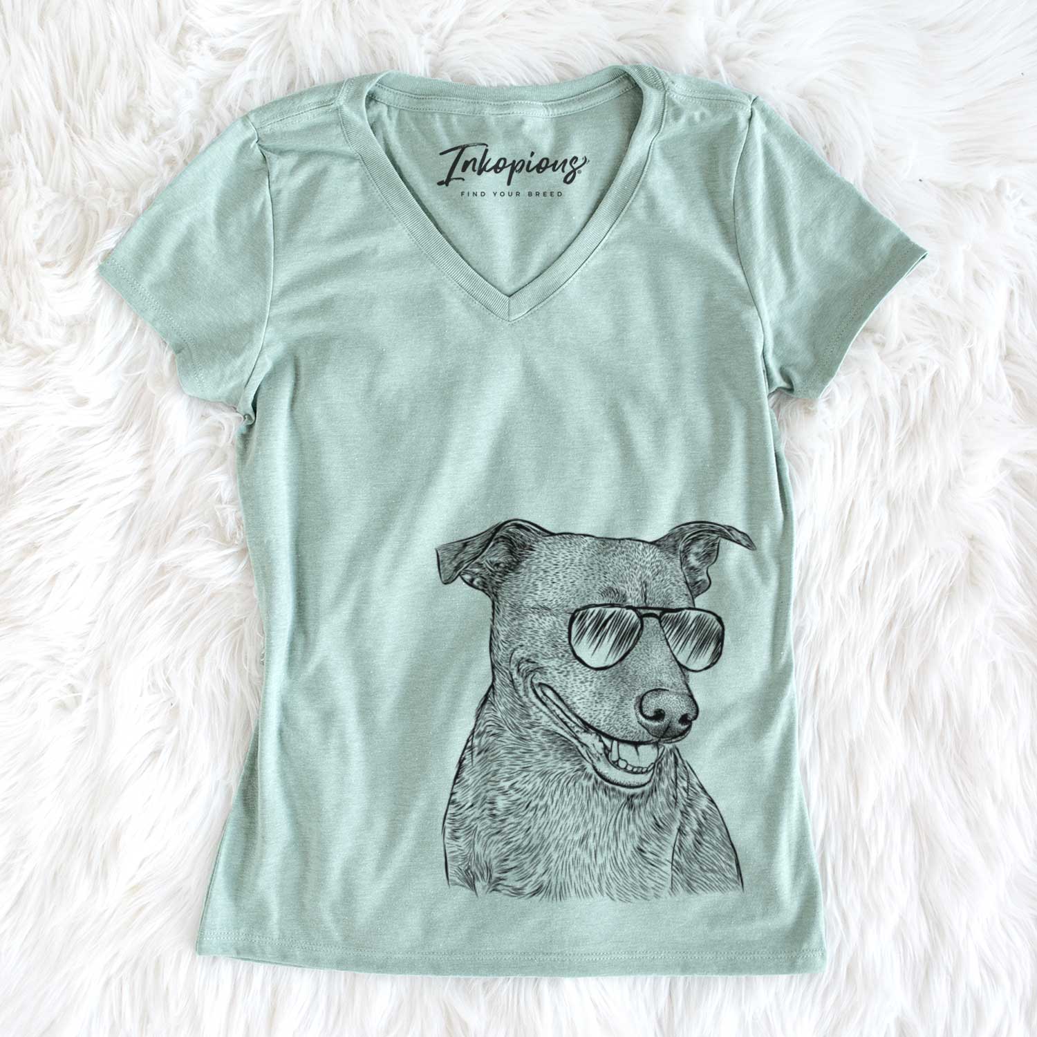 Aviator Honey the Lab Pit Mix - Women's V-neck Shirt