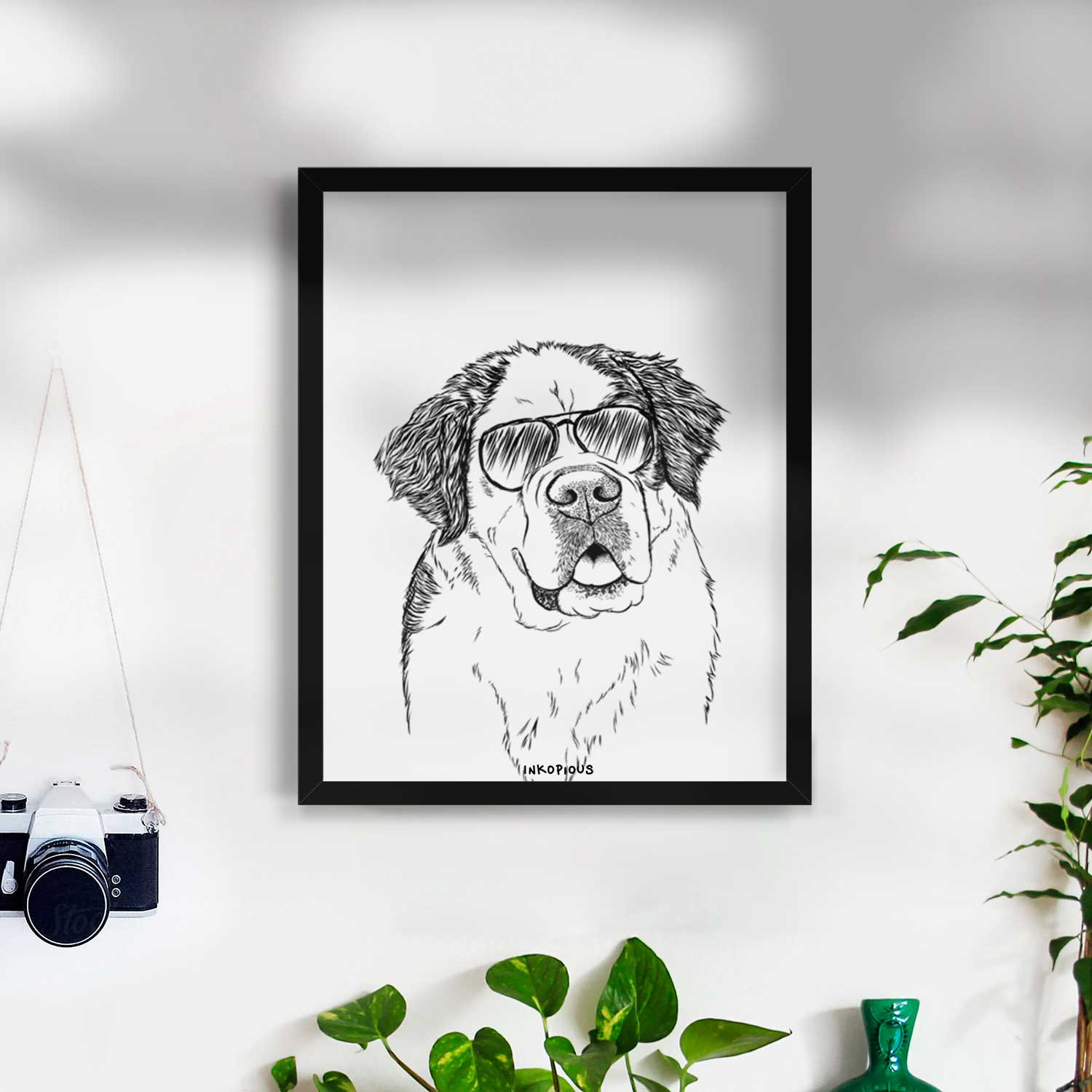 Hook the Saint Bernard Art Print