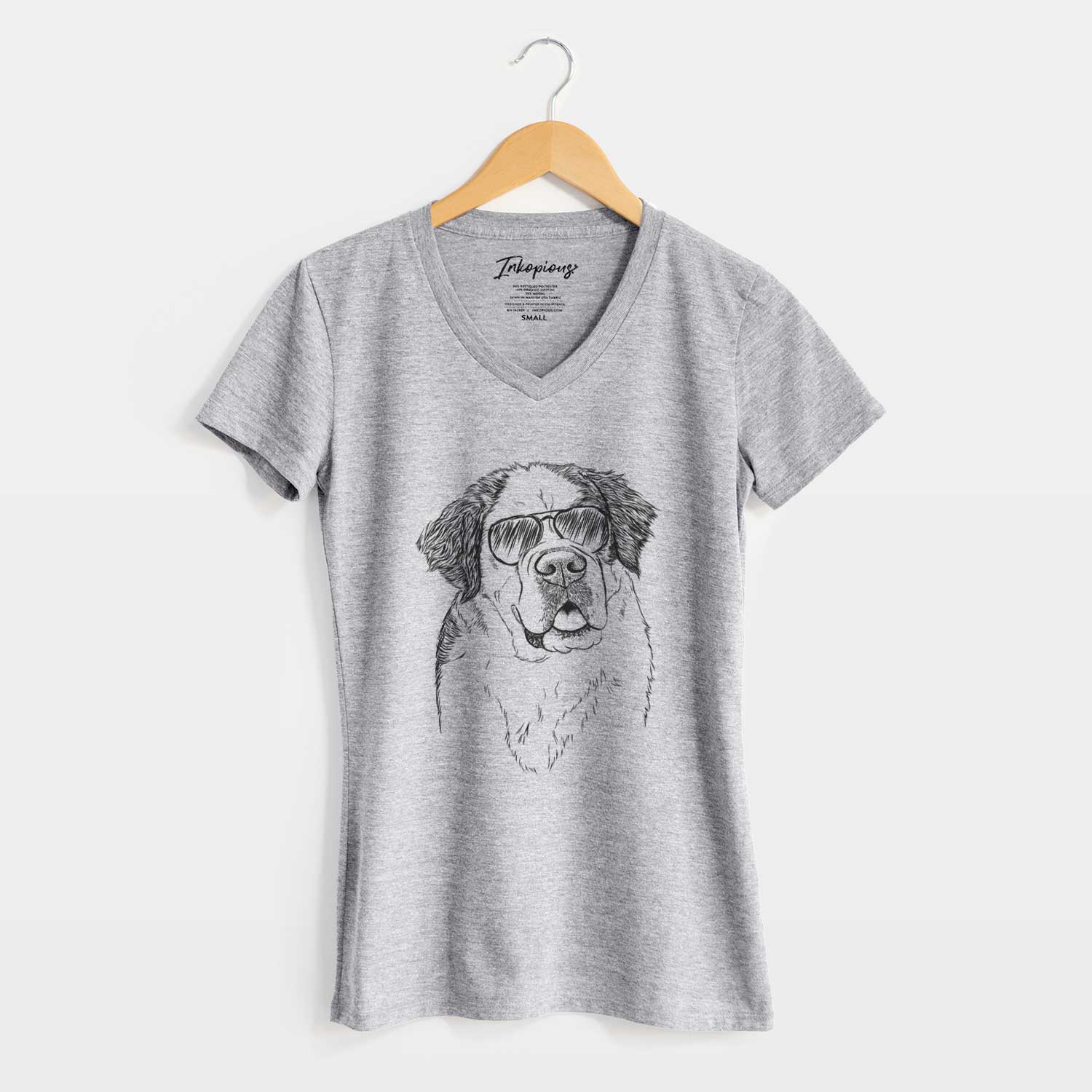 Aviator Hook the Saint Bernard - Women's V-neck Shirt