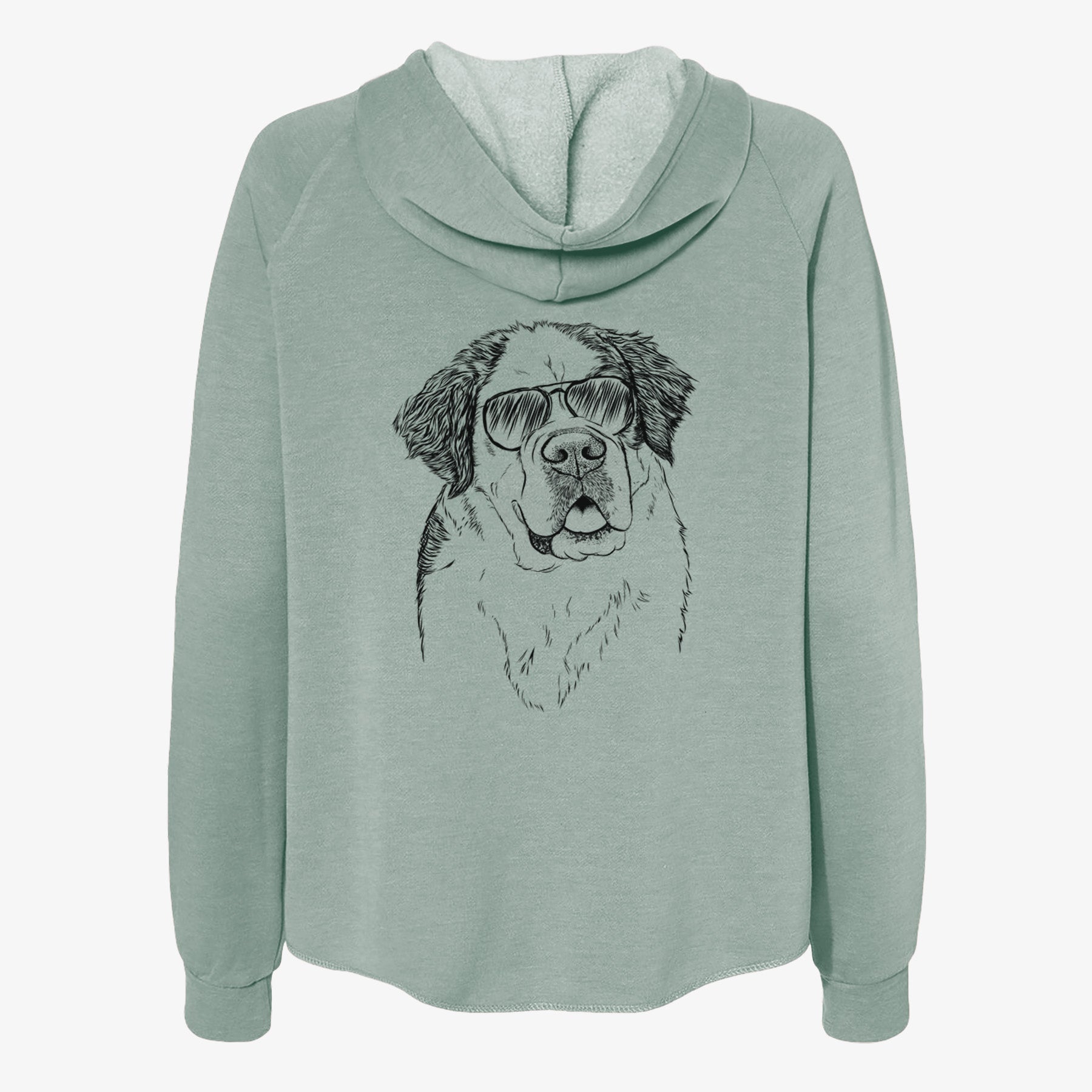 Hook the Saint Bernard - Women's Cali Wave Zip-Up Sweatshirt