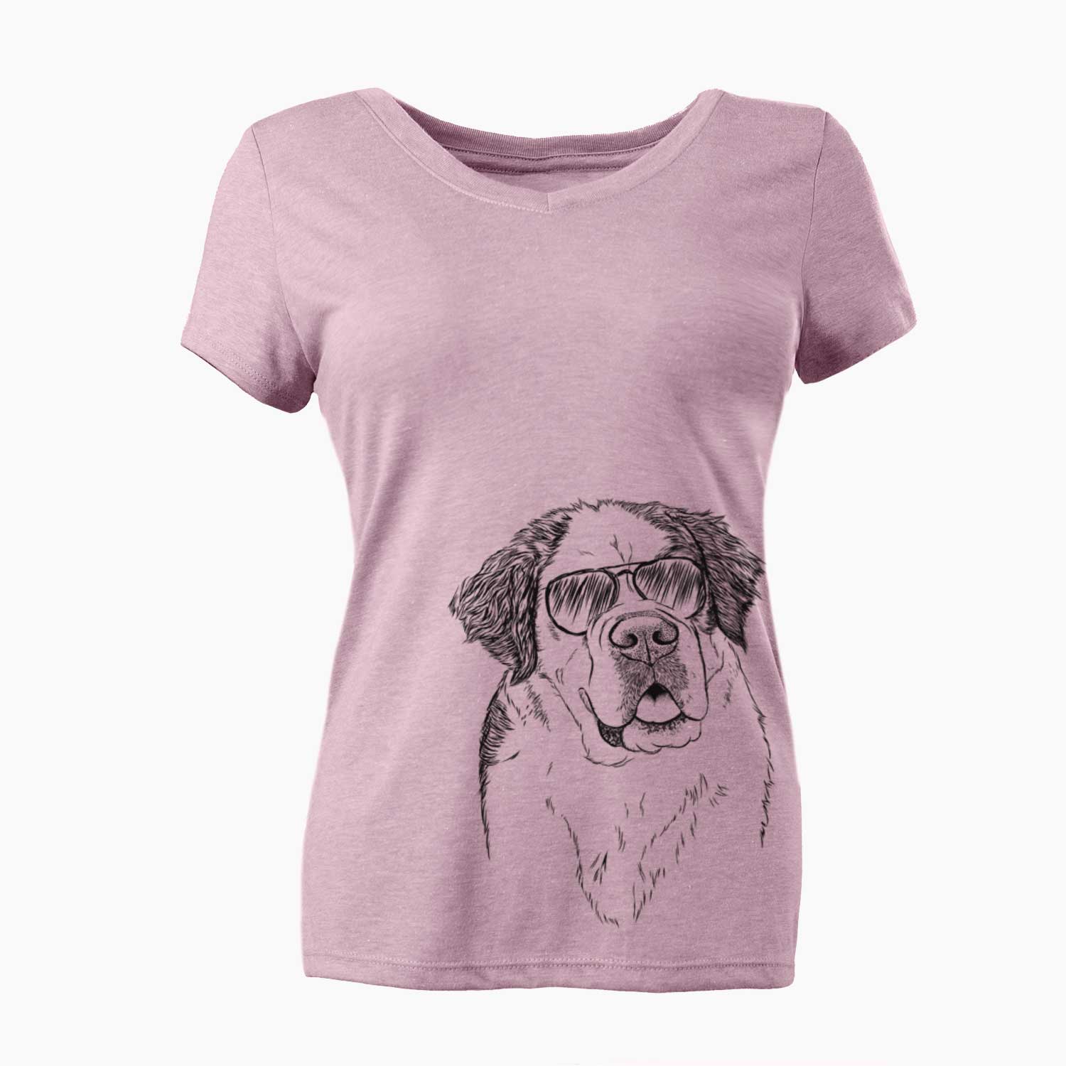 Aviator Hook the Saint Bernard - Women's V-neck Shirt