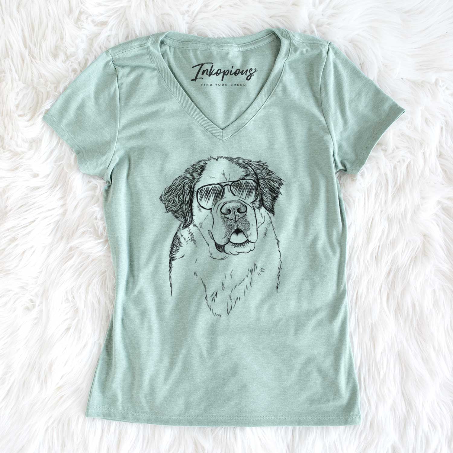 Aviator Hook the Saint Bernard - Women's V-neck Shirt