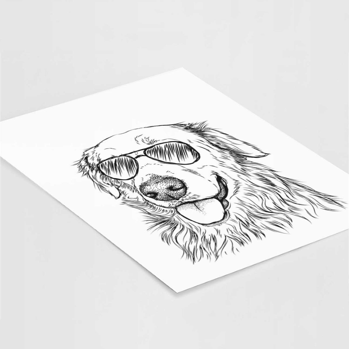 Hopper the Golden Retriever Art Print
