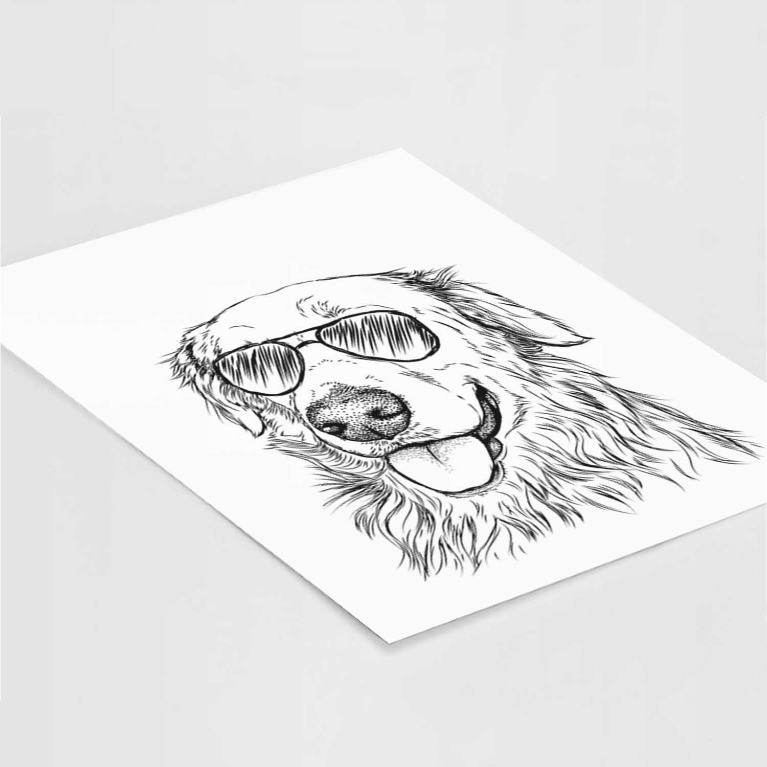 Hopper the Golden Retriever Art Print