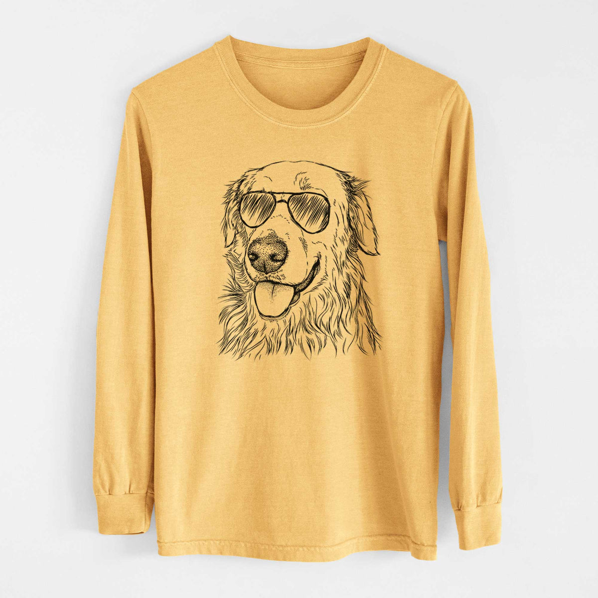 Aviators Hopper the Golden Retriever - Heavyweight 100% Cotton Long Sleeve