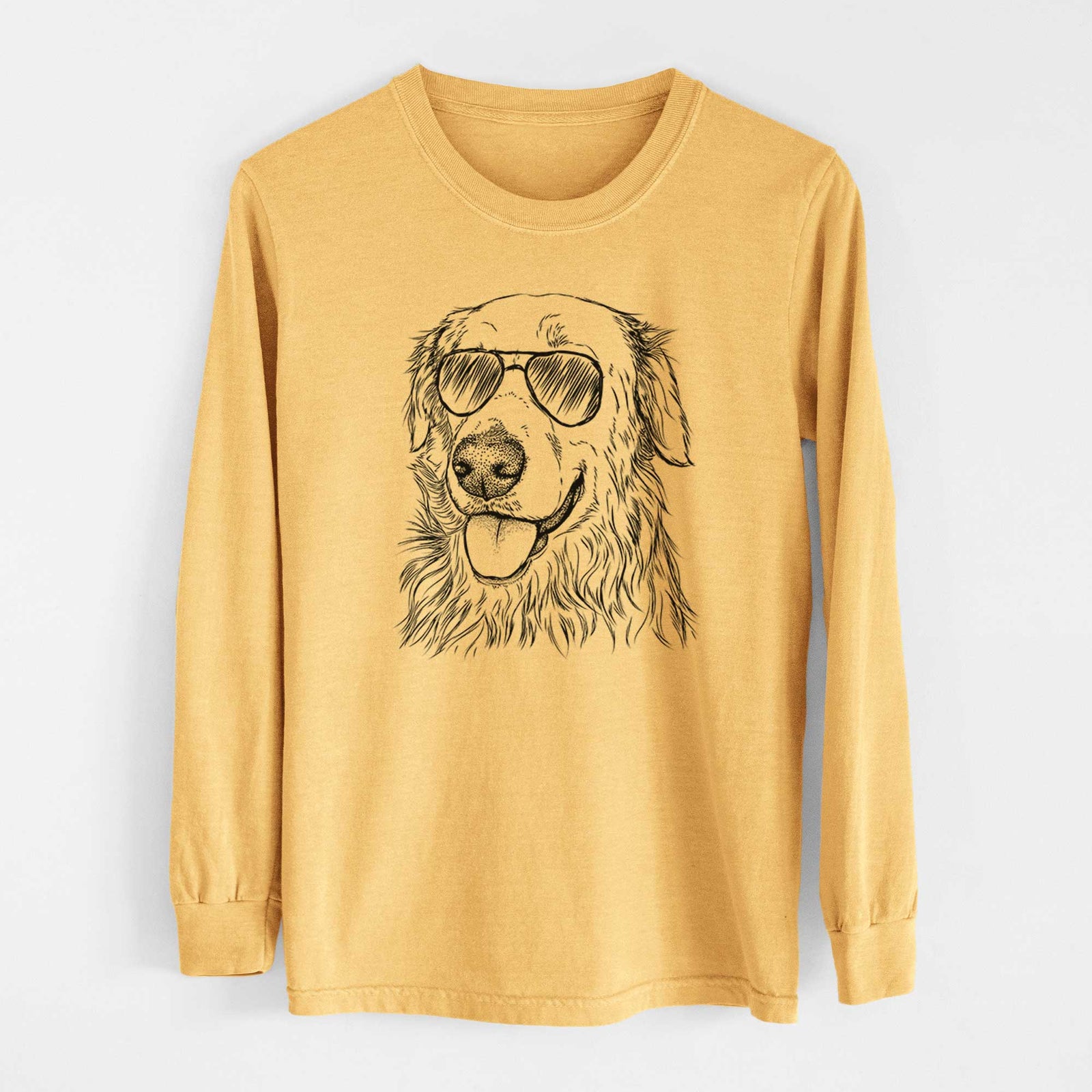 Aviators Hopper the Golden Retriever - Heavyweight 100% Cotton Long Sleeve