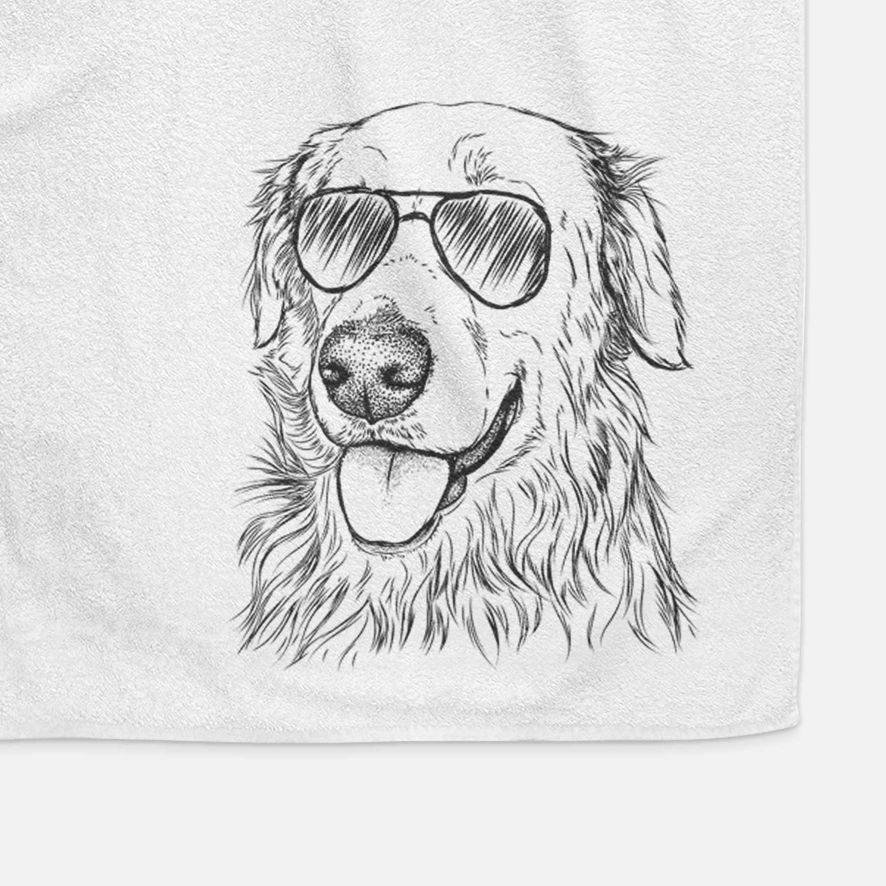 Hopper the Golden Retriever Decorative Hand Towel