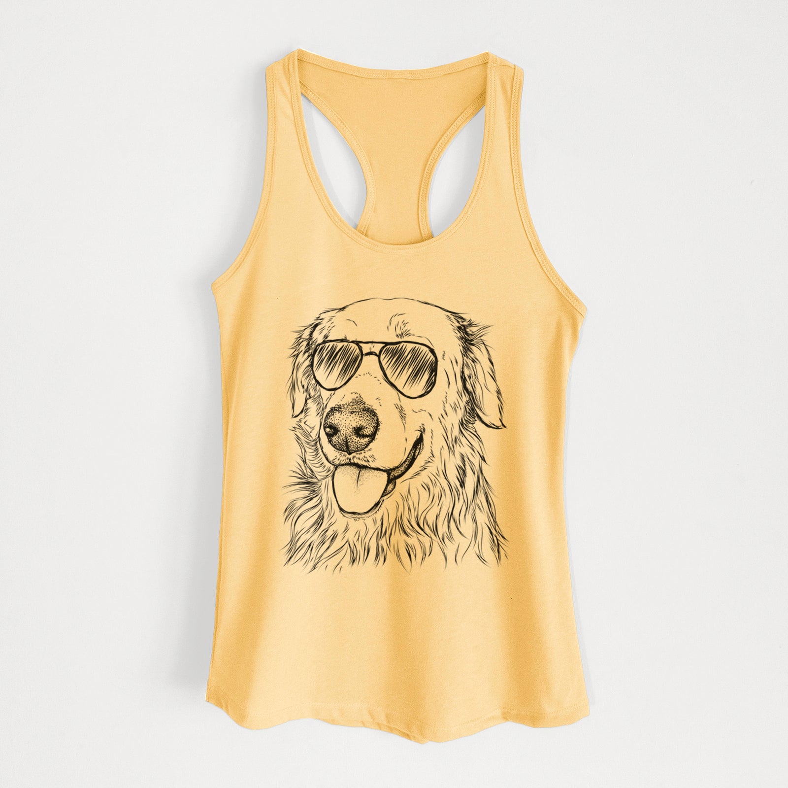 Hopper the Golden Retriever - Women's Racerback Tanktop
