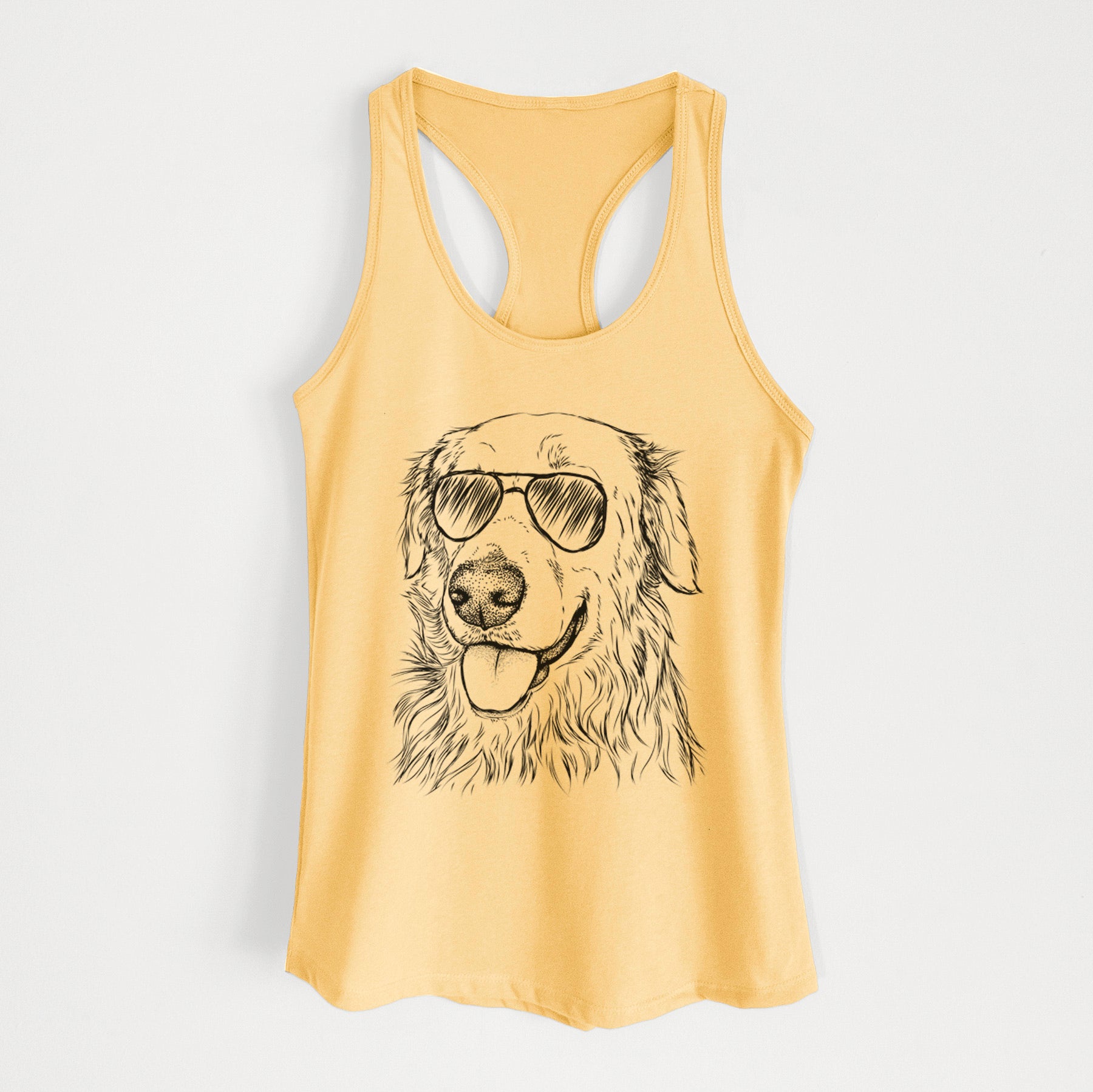 Hopper the Golden Retriever - Women's Racerback Tanktop